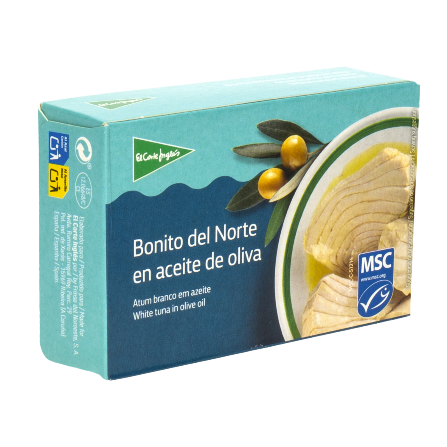 Atún Blanco En Trozos En Aceite De Oliva EL CORTE INGLÉS 111 G