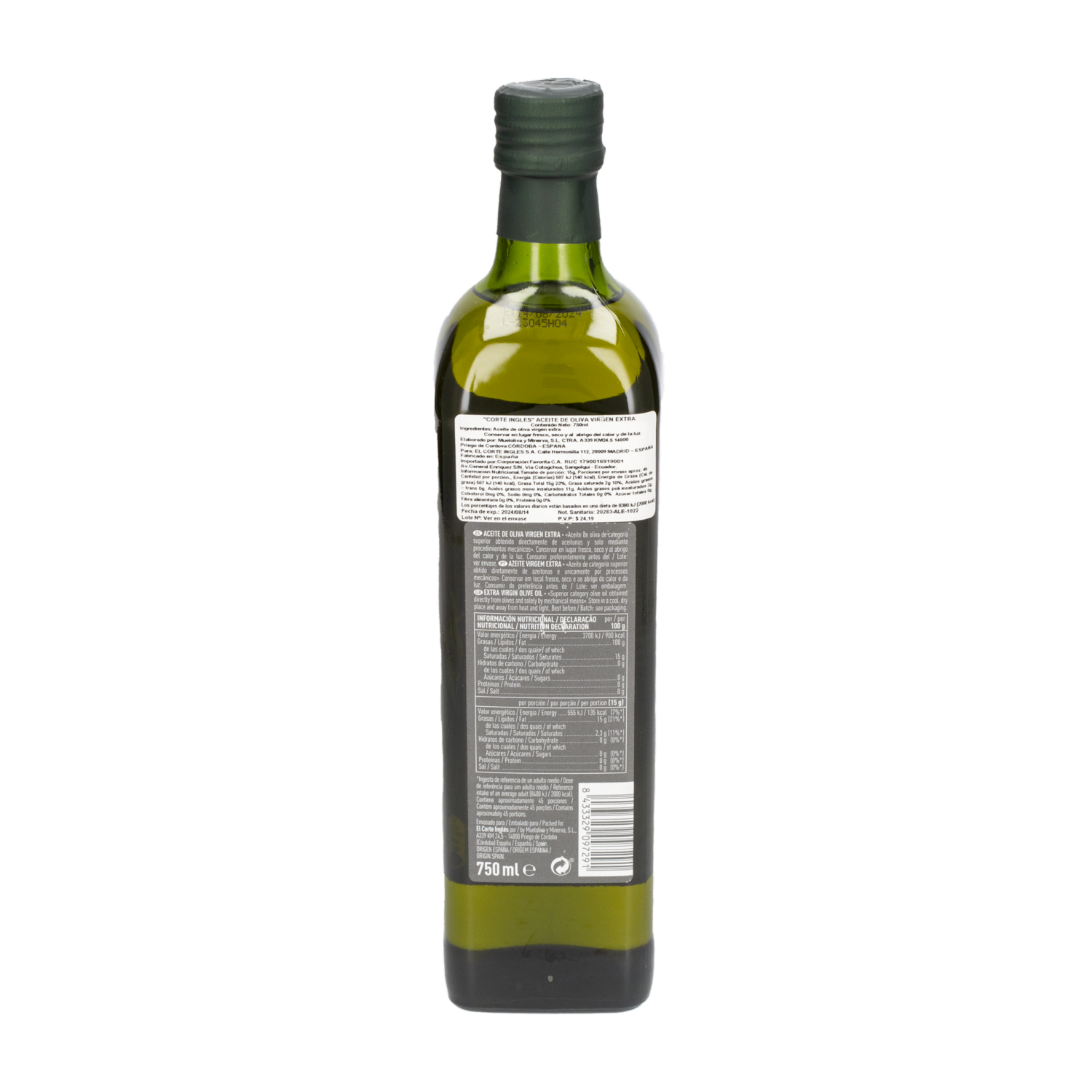 Aceite De Oliva Extra Virgen EL CORTE INGLÉS 750 Ml