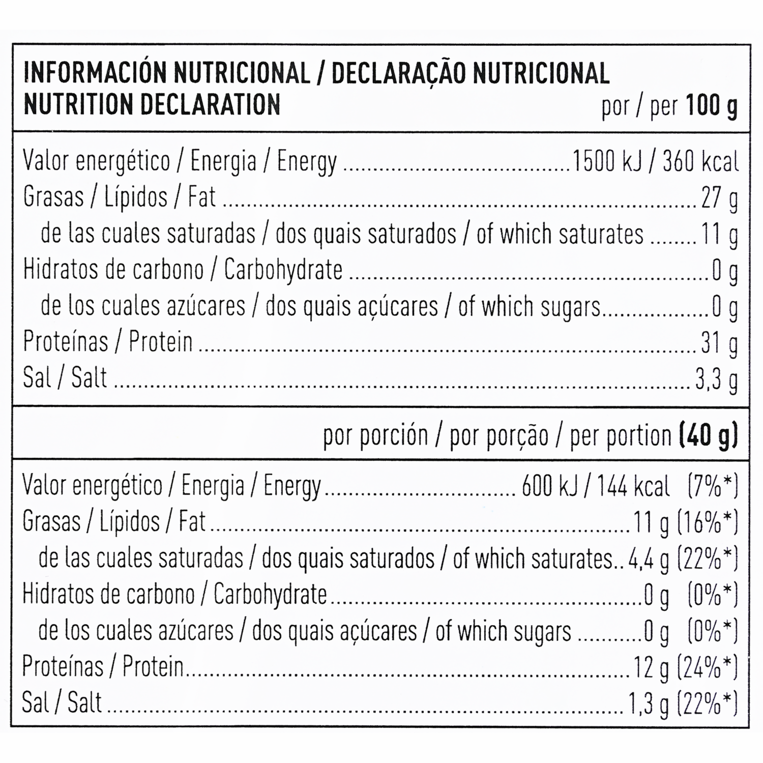 Jamón De Cebo De Campo 0.5 Raza Ibérico Lonchado EL CORTE INGLÉS 150 G