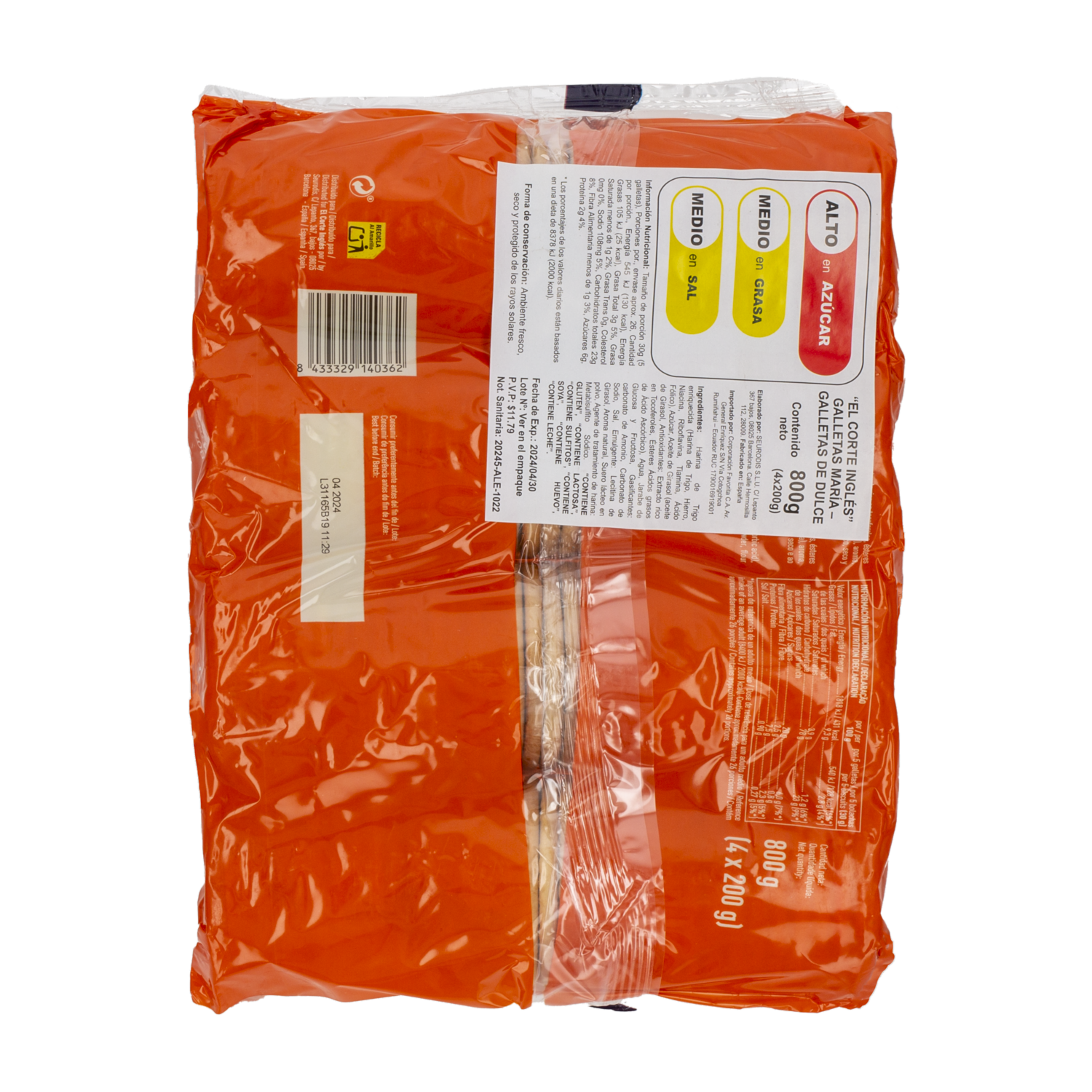 Galletas Maria LA ORIGINAL 800 G