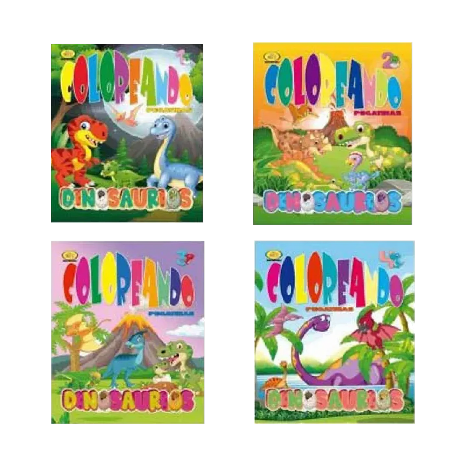 Libro Coloreando Dinosaurios MILLA 72 Páginas