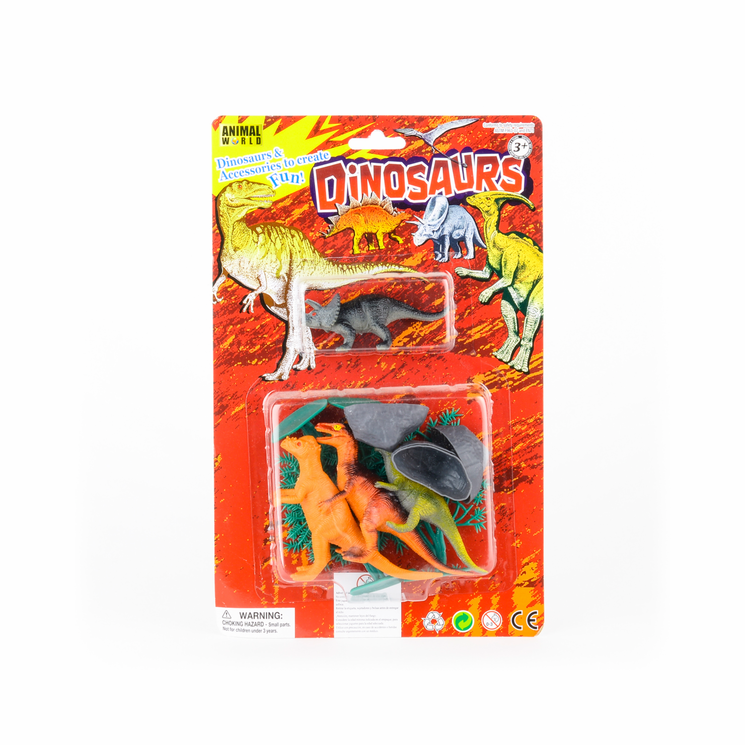 Set De Juego Animales Prehistóricos ANIMAL WORLD 12 Piezas