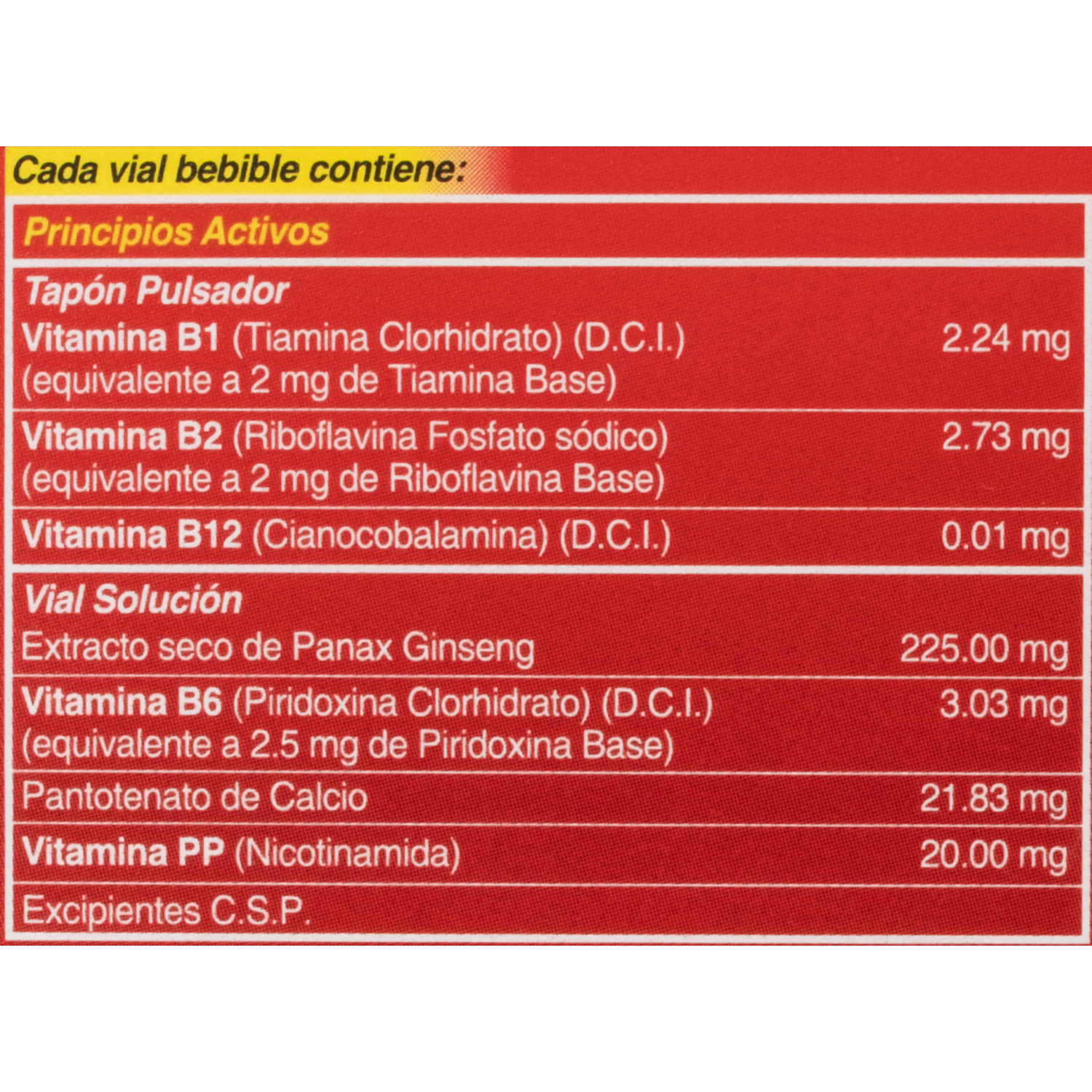 Vial Bebible A Base De Vitaminas TON WAS 10 Uds