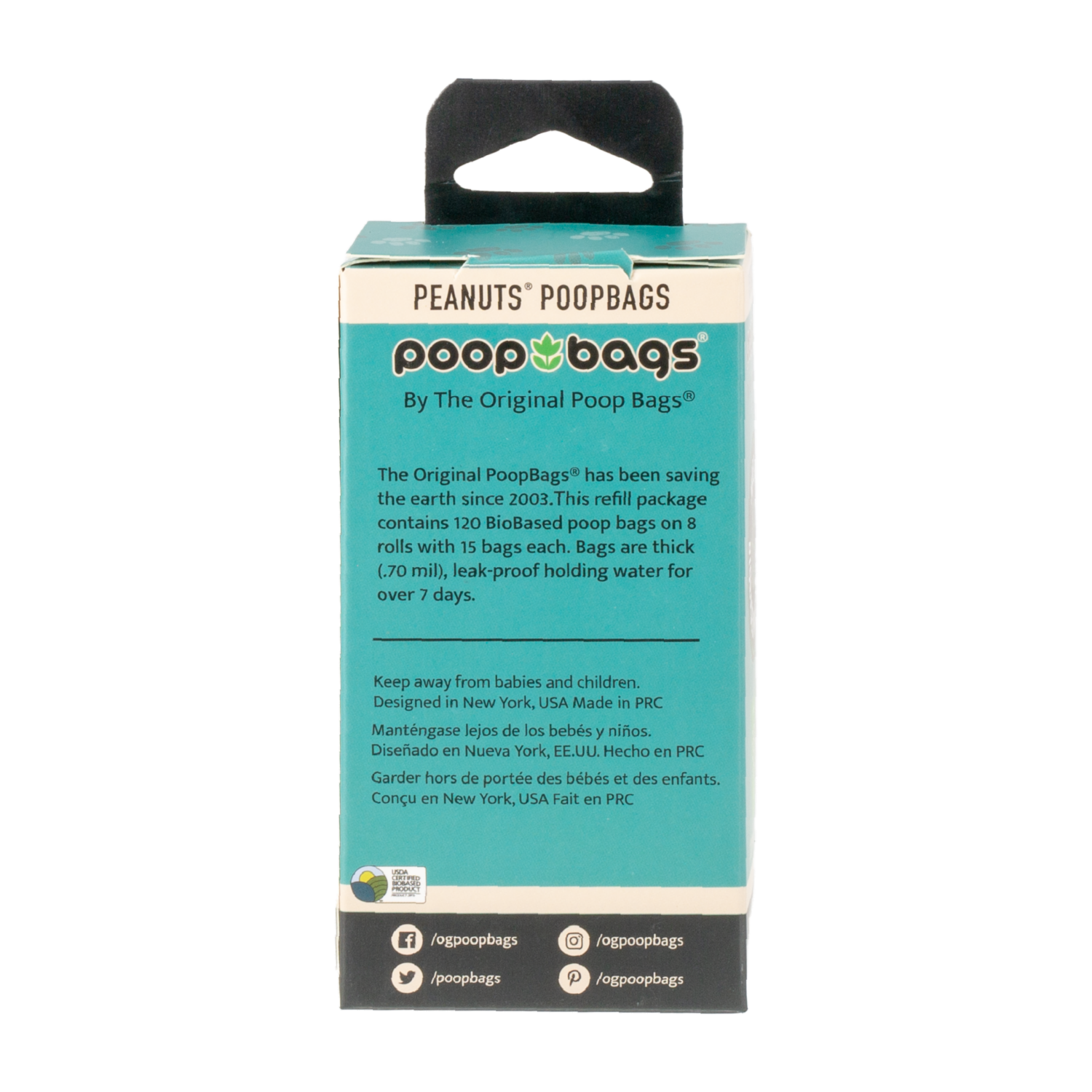 Bolsas Para Residuos De Mascotas POOP BAGS 4 Rollos X 100 Uds