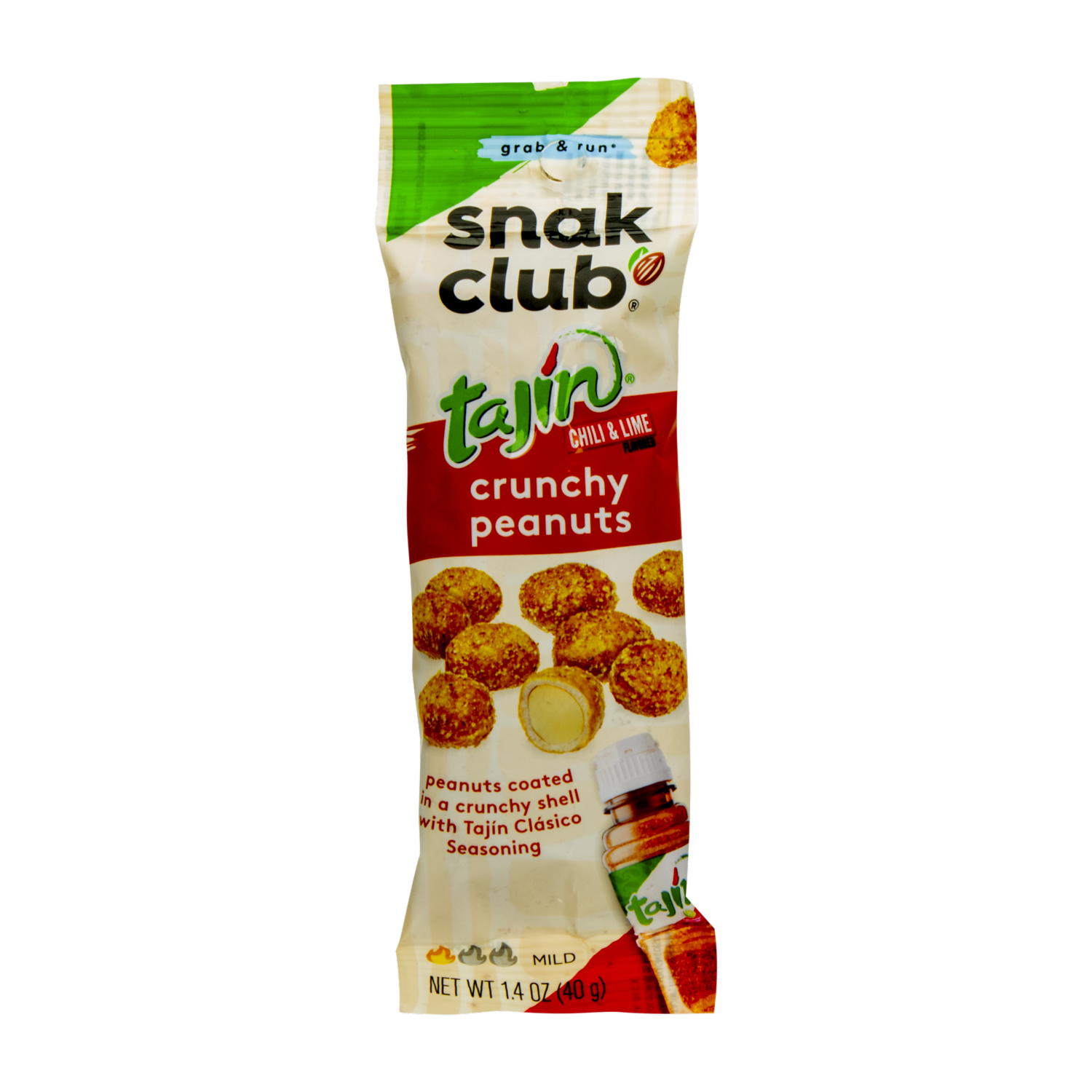 Maní Crocante Sabor Chili Y Limón SNAKE CLUB TAJÍN 40 G