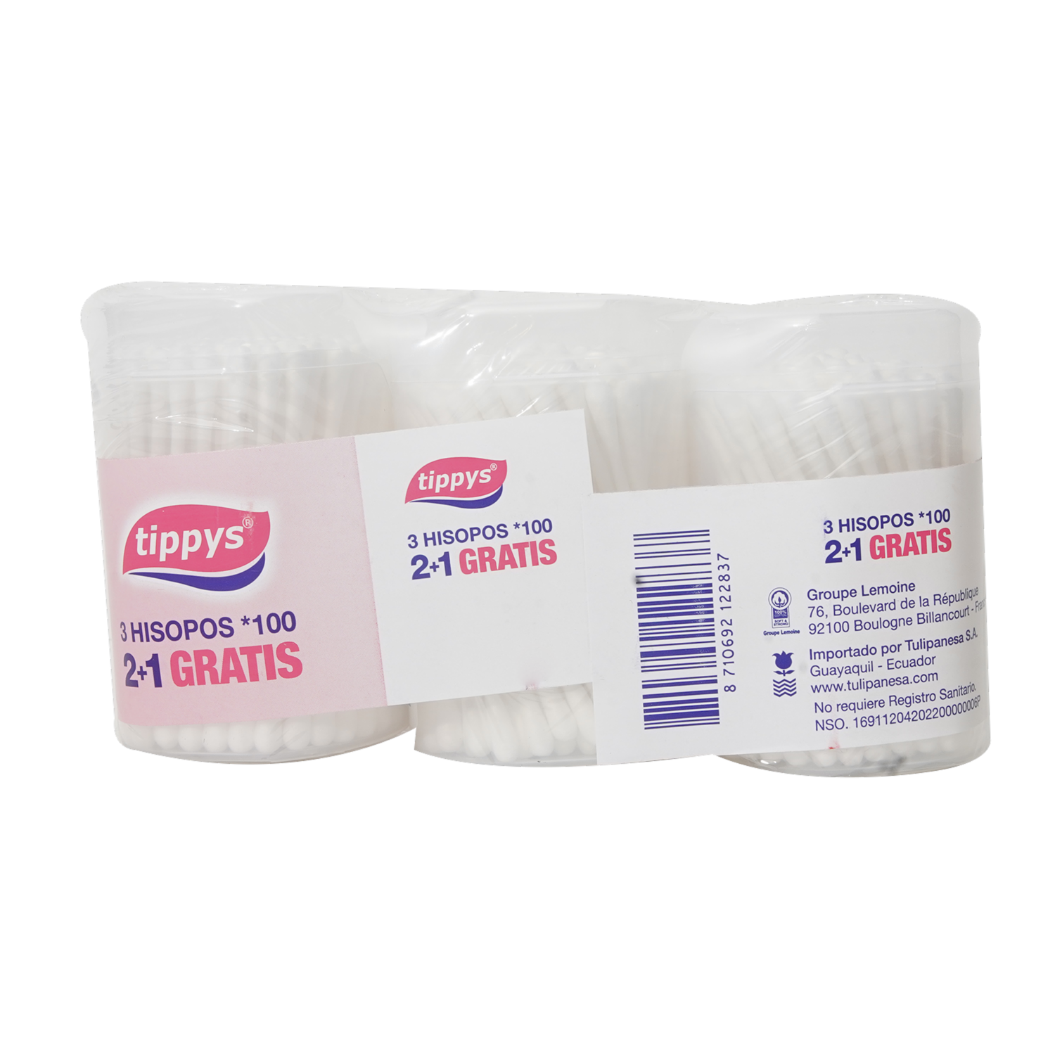 Hisopos Clásicos TIPPYS 3 X100 Uds