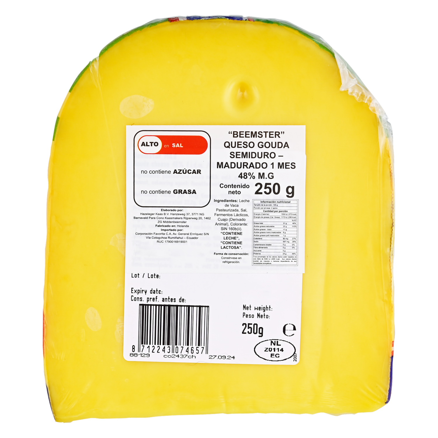 Queso Gouda Suave BEEMSTER 250 G