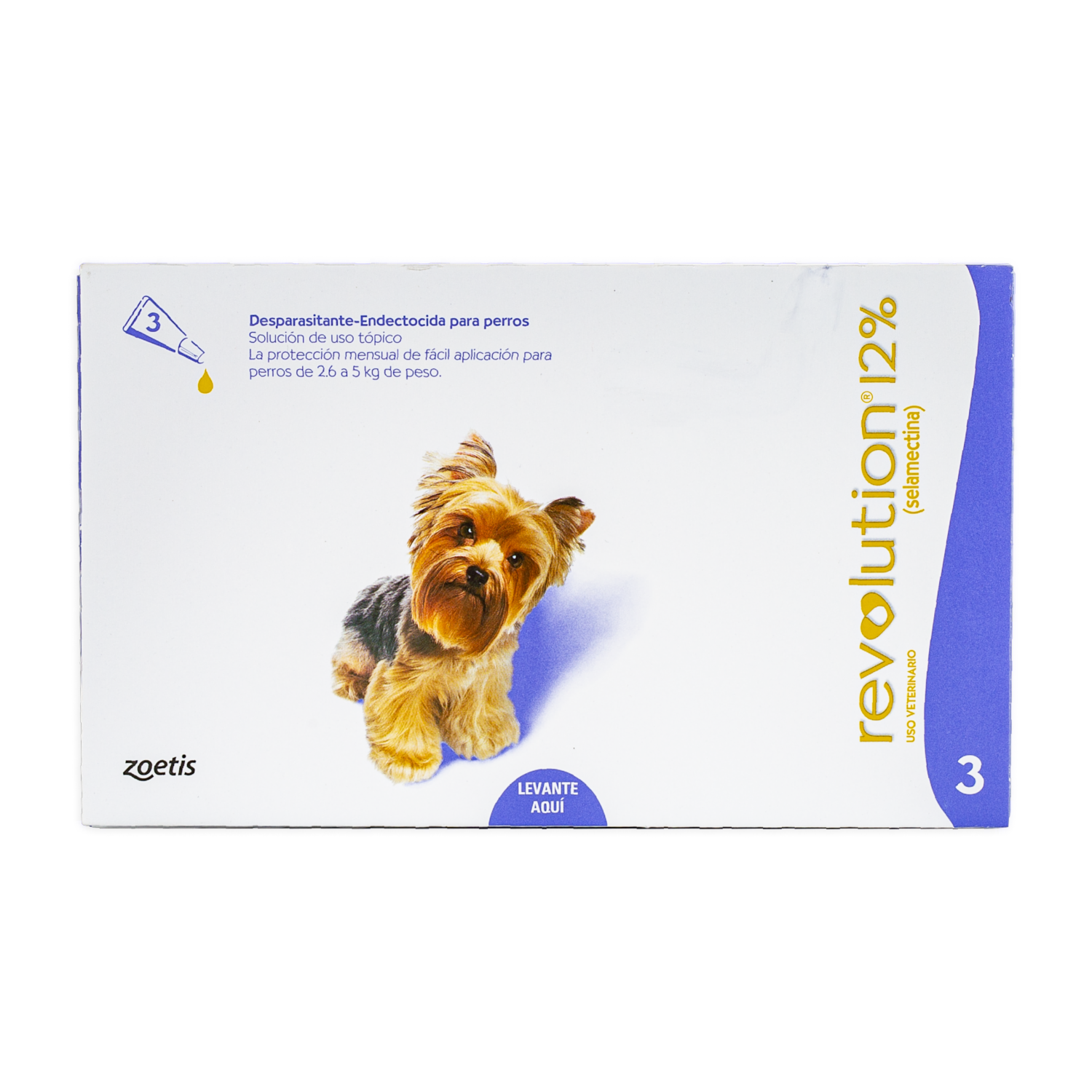Desparasitante Para Perro Revolution 12% 2 6 5Kg Lila En Pipeta ZOETIS 0,25 Ml
