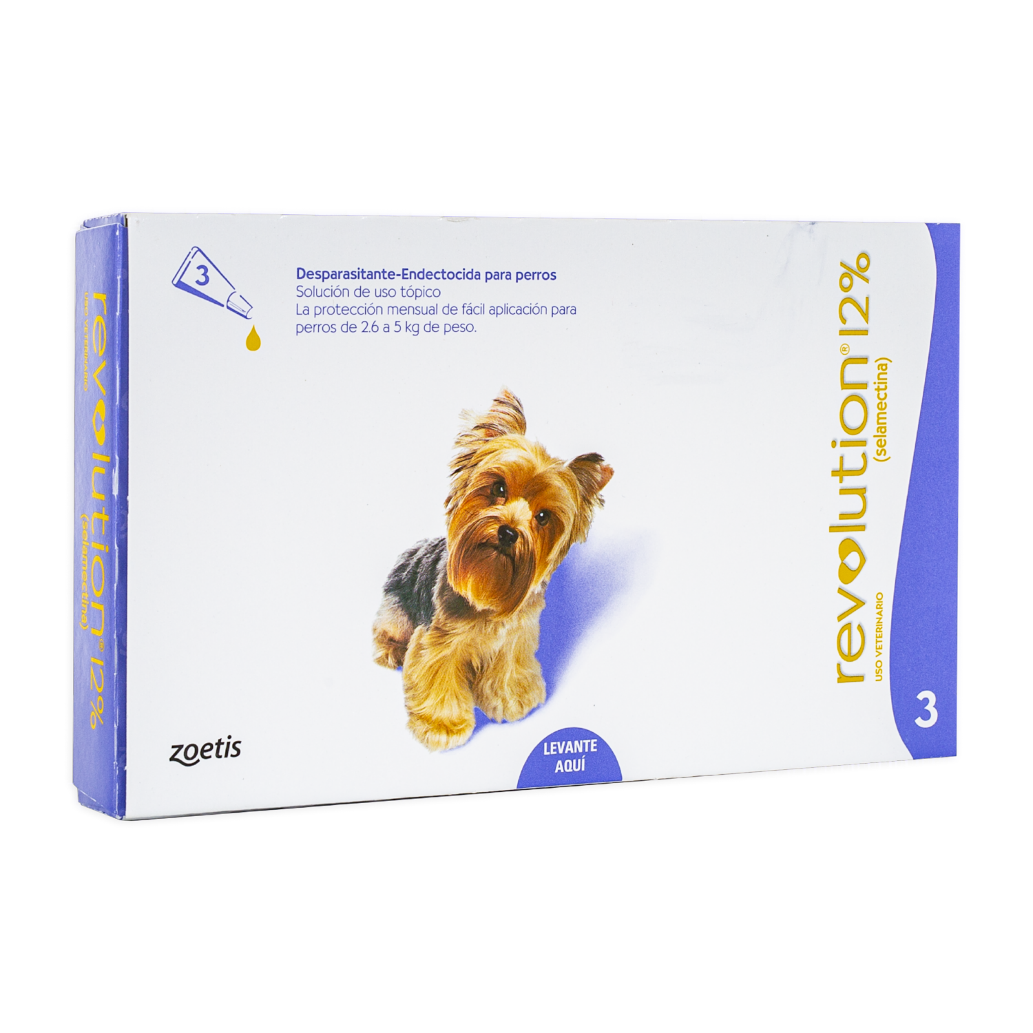 Desparasitante Para Perro Revolution 12% 2 6 5Kg Lila En Pipeta ZOETIS 0,25 Ml