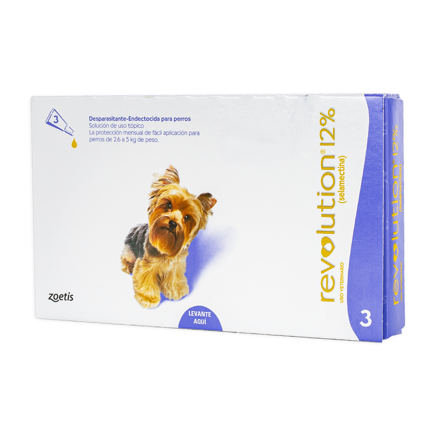Desparasitante Para Perro Revolution 12% 2 6 5Kg Lila En Pipeta ZOETIS 0,25 Ml