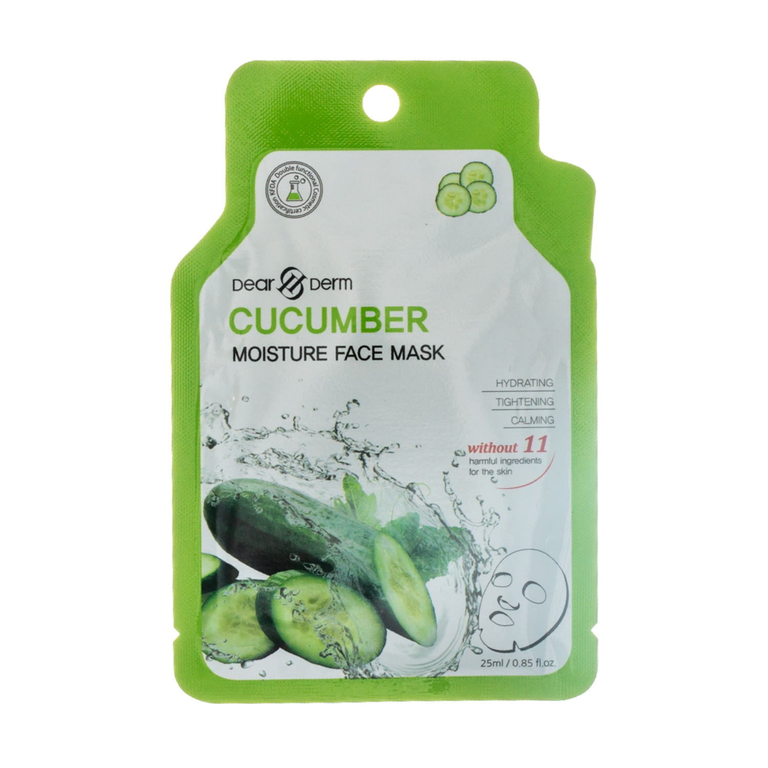 Mascarilla Facial De Pepino DEAR DERM Por 25Ml / .85Fl