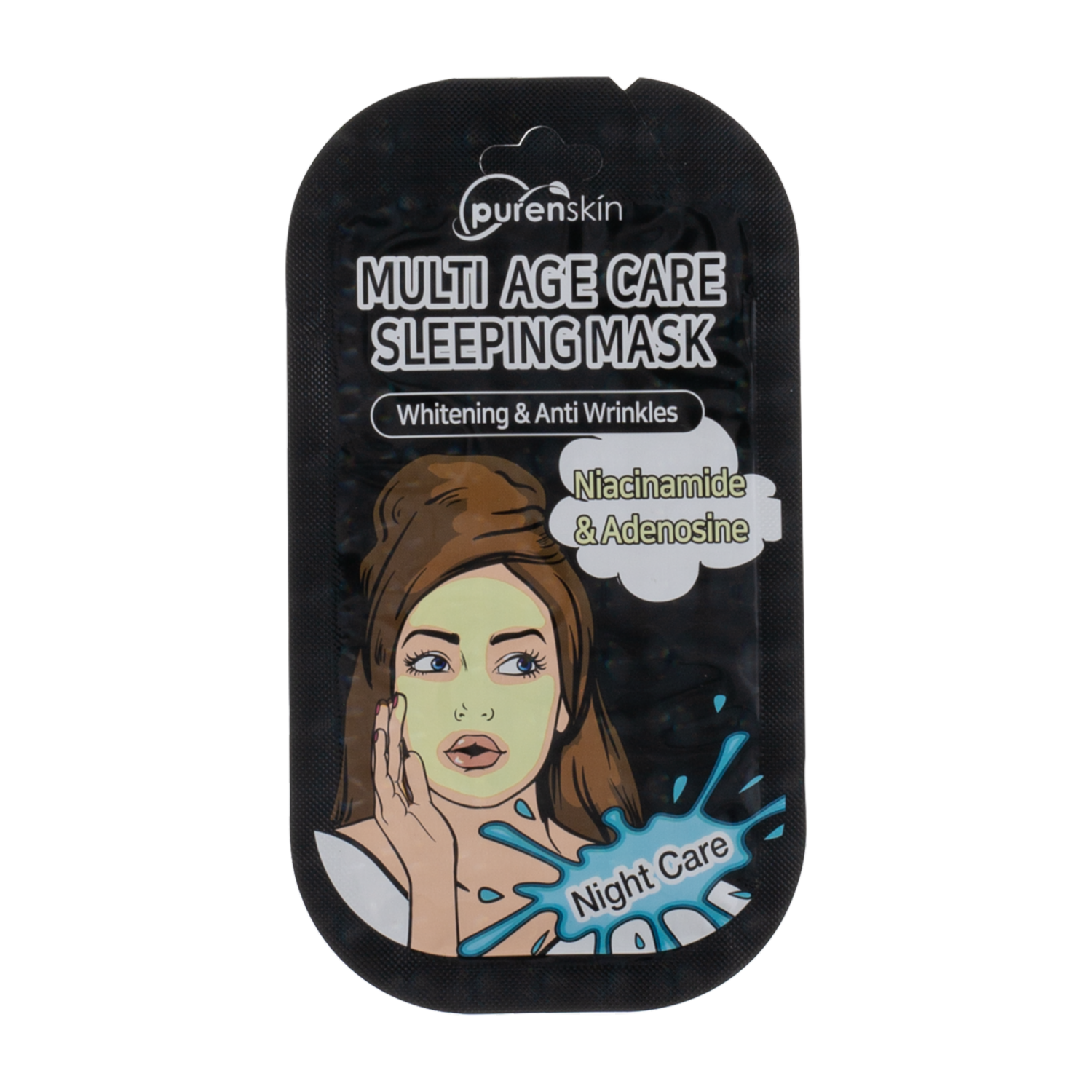 Mascarilla Facial Nocturna Blanqueadora Y Antiarrugas. PURENSKIN Unidad