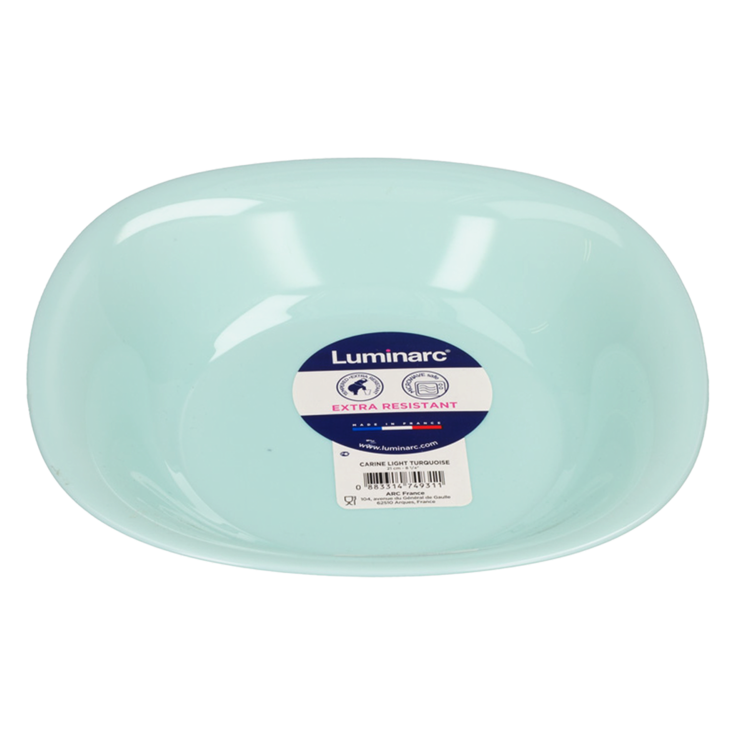 Plato Hondo 21 Carine Turquesa Claro LUMINARC Unidad