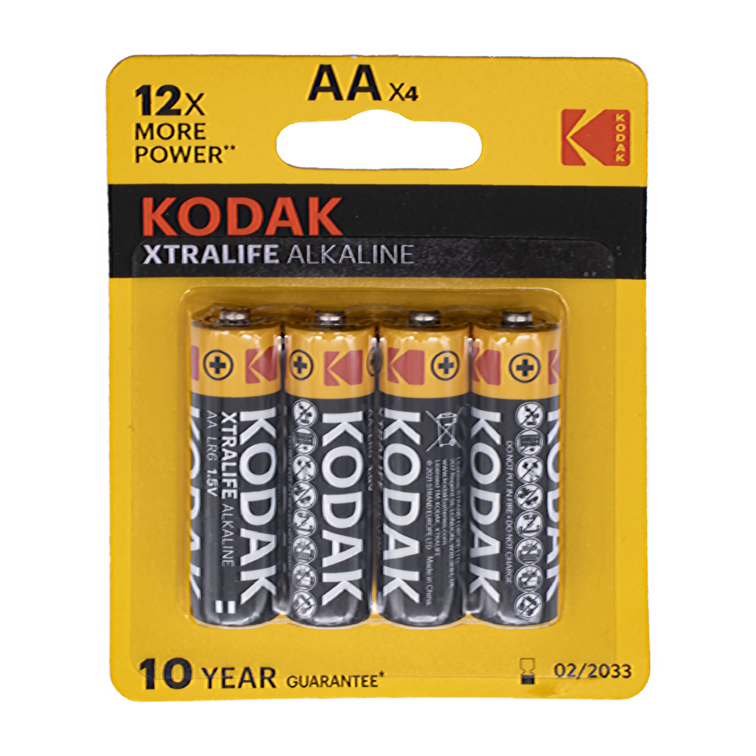 Pilas Alcalina AA KODAK X 4 Uds