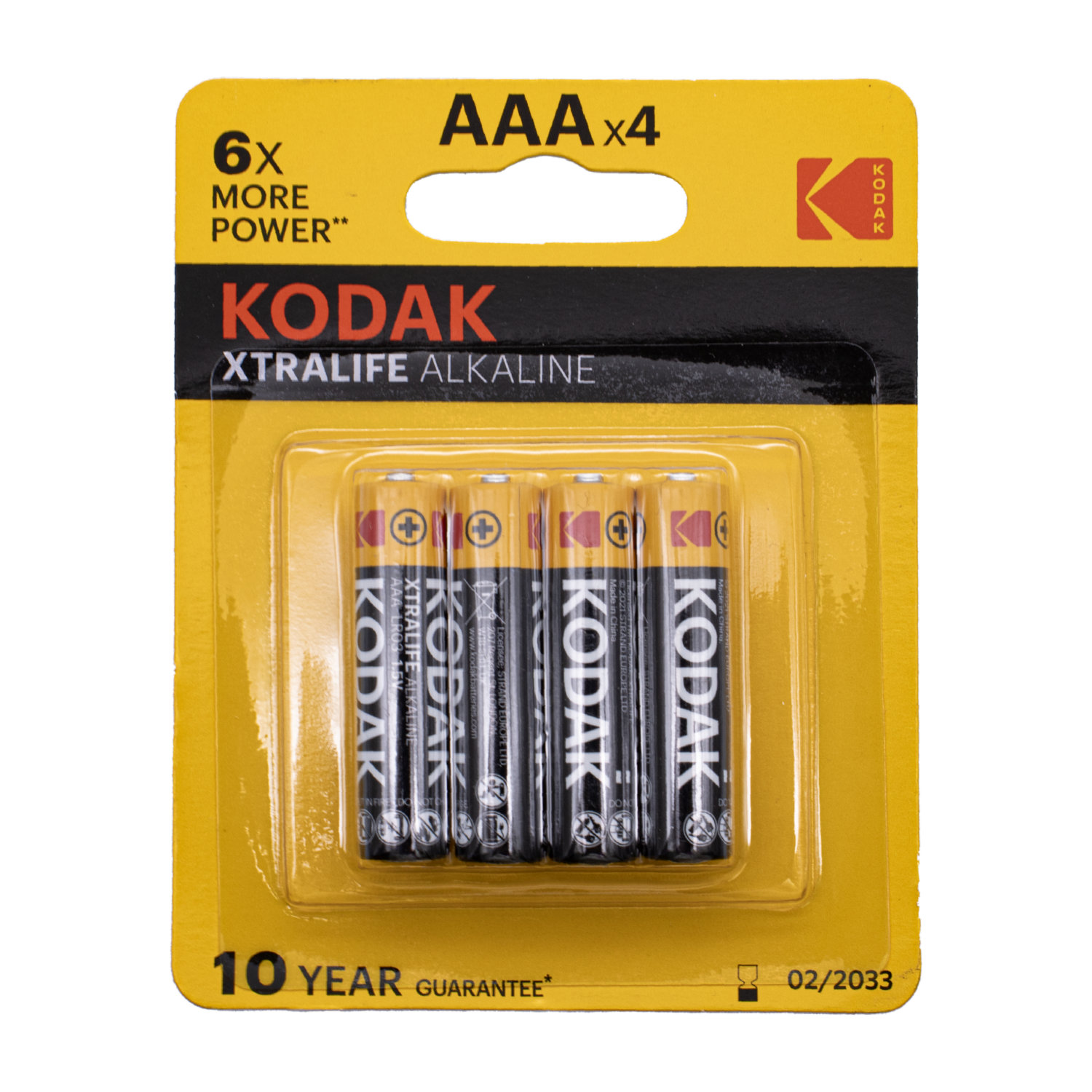 Pilas Alcalina AAA KODAK X 4 Uds