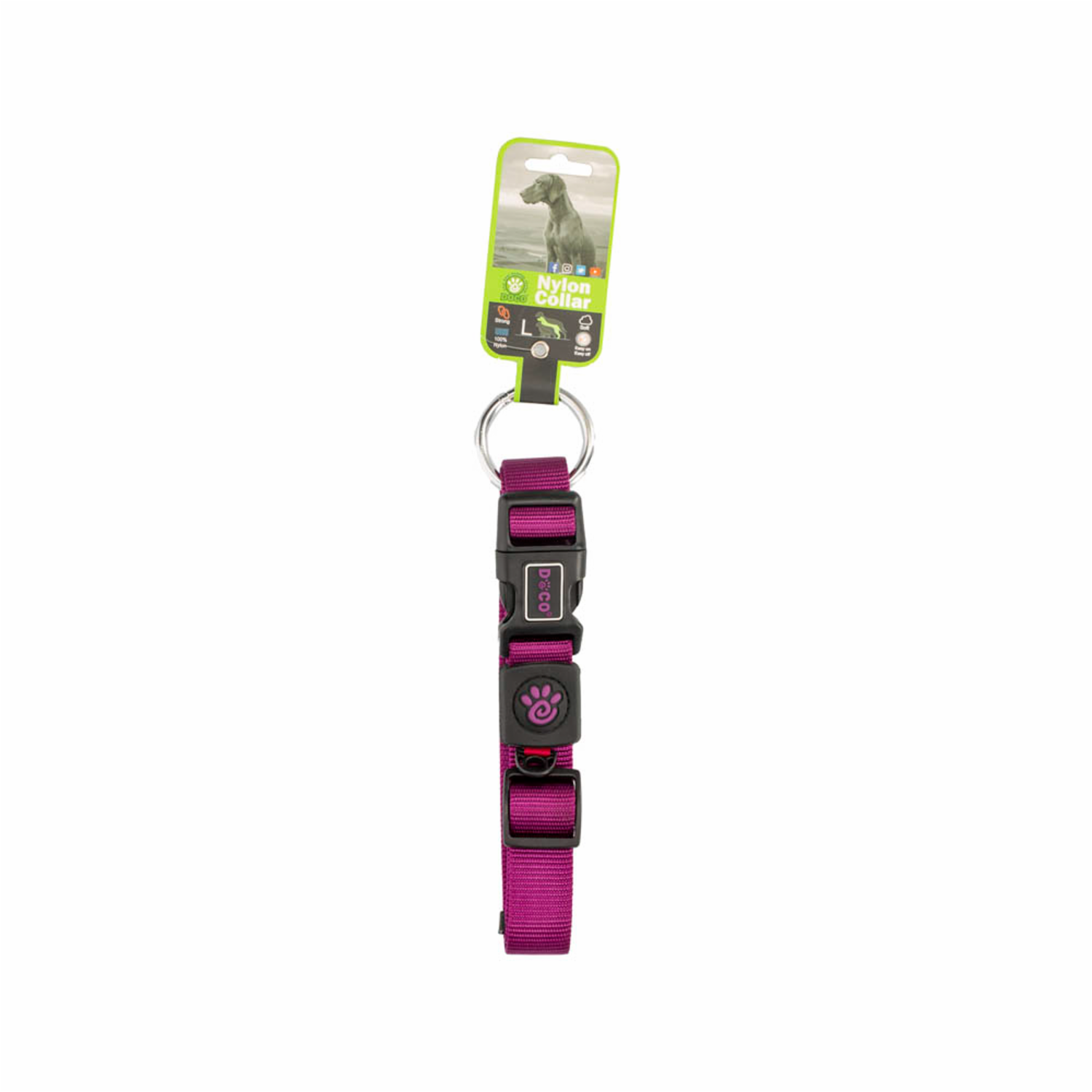 Collar Para Mascota Anillo Morado DOCO Pequeño