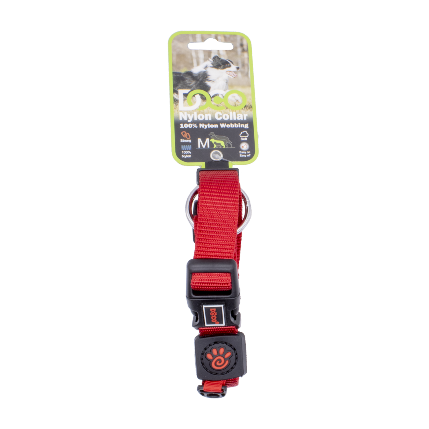 Collar Para Perros De Anillo Rojo DOCO Talla Mediano