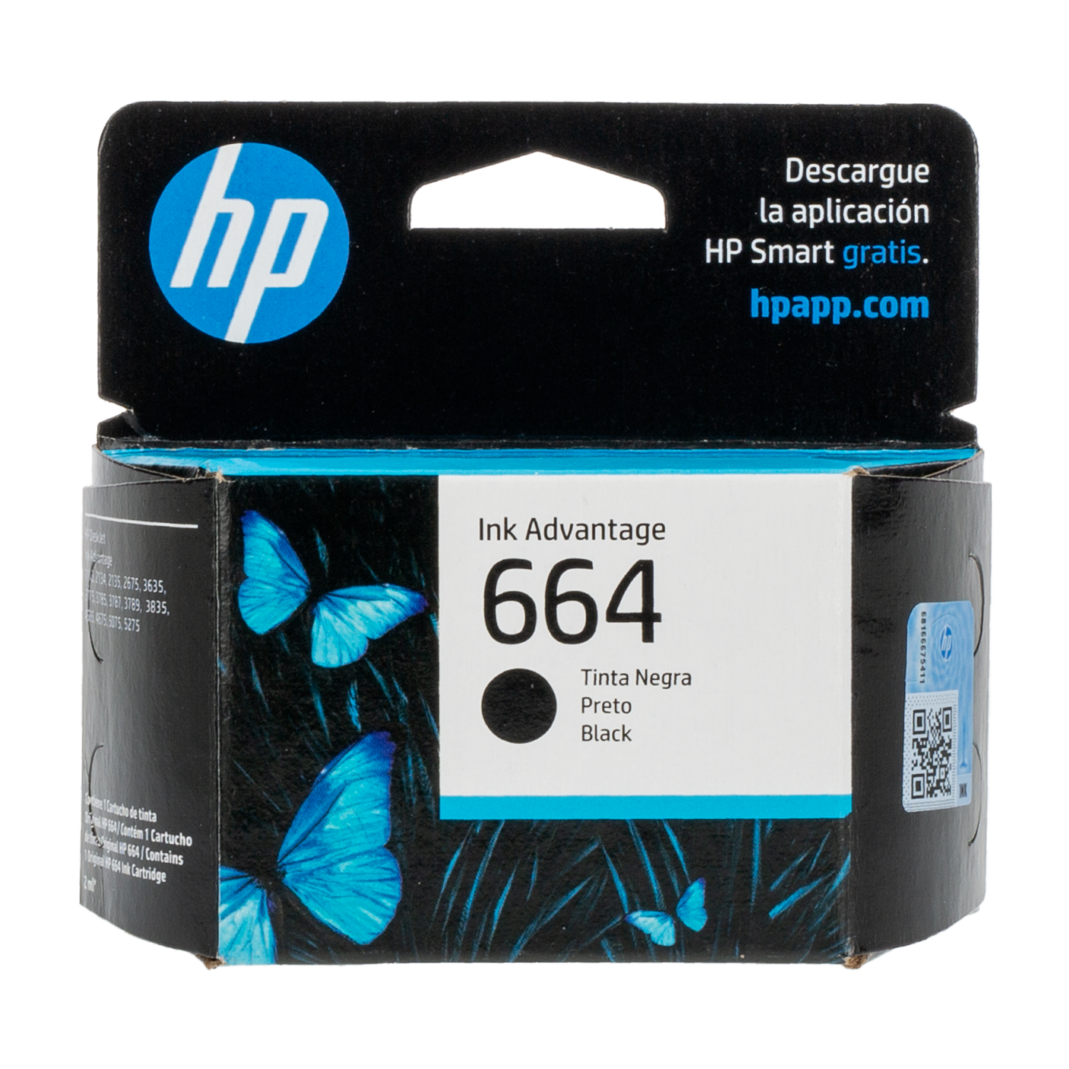 Tinta 664 Negro HP Unidad