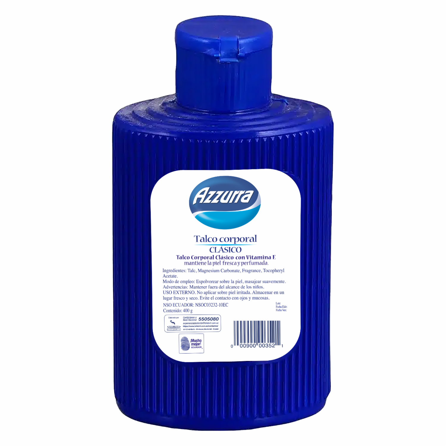 Talco Corporal Clásico AZZURRA 400 G