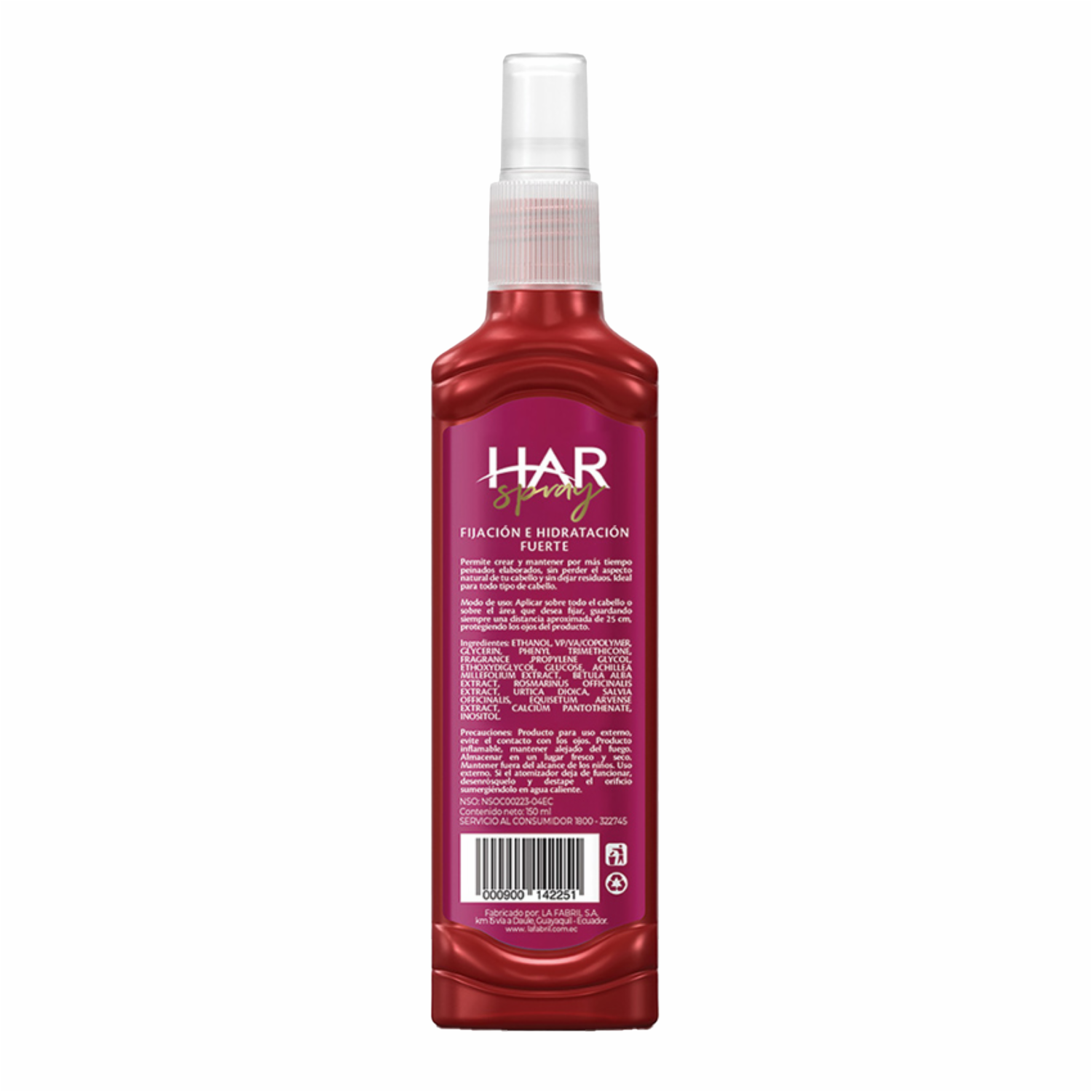 Fijador De Cabello Fuerte Para Cabello HAR 150 Ml