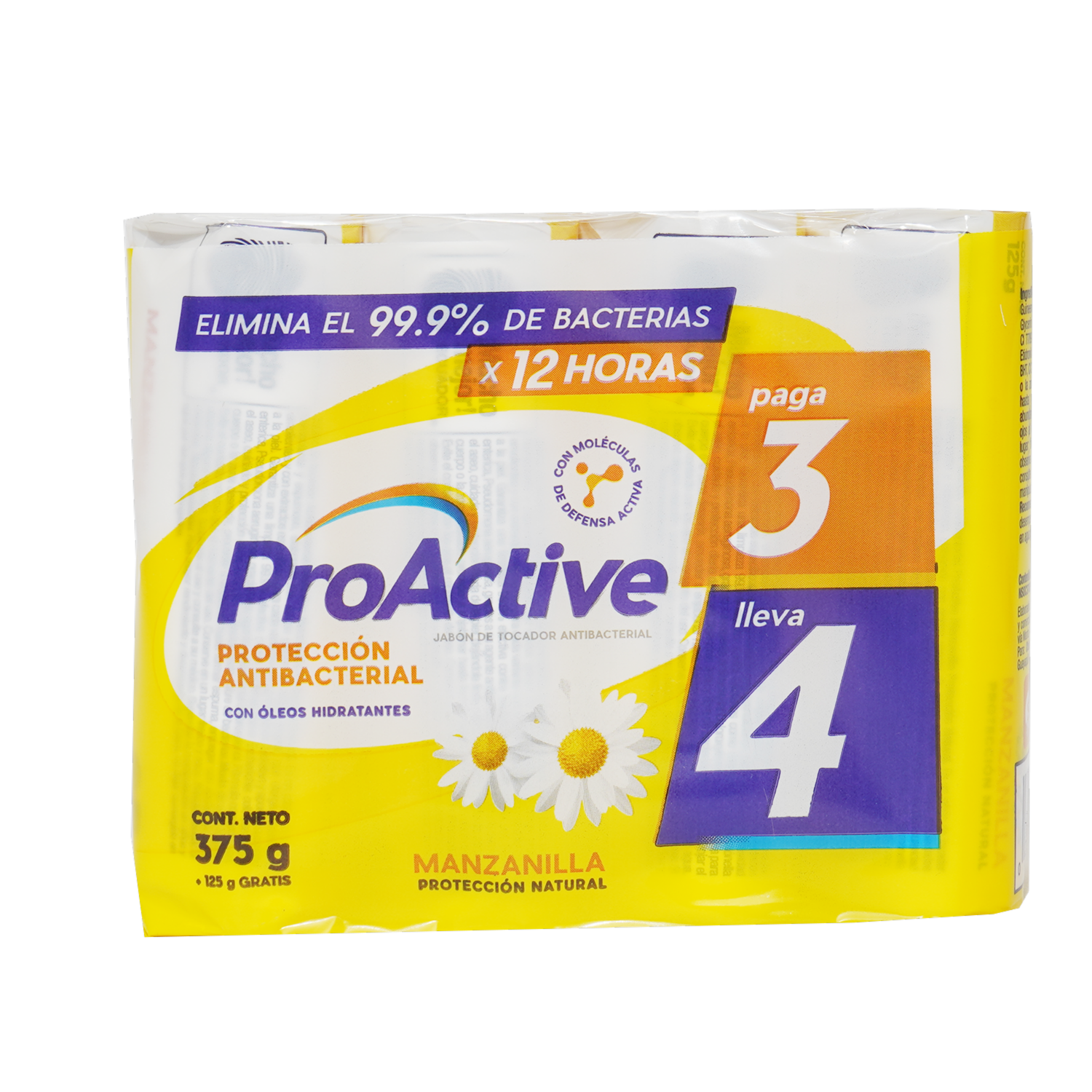 Jabón De Tocador Manzanilla Antibacterial PROACTIVE 375 G
