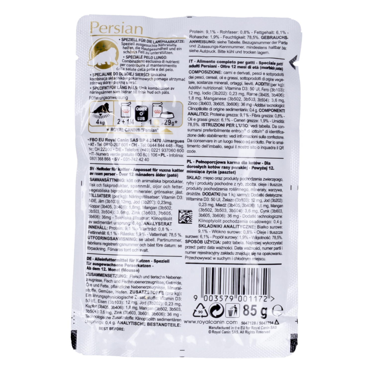 Alimento Para Gatos Persa Adulto ROYAL CANIN 85 G