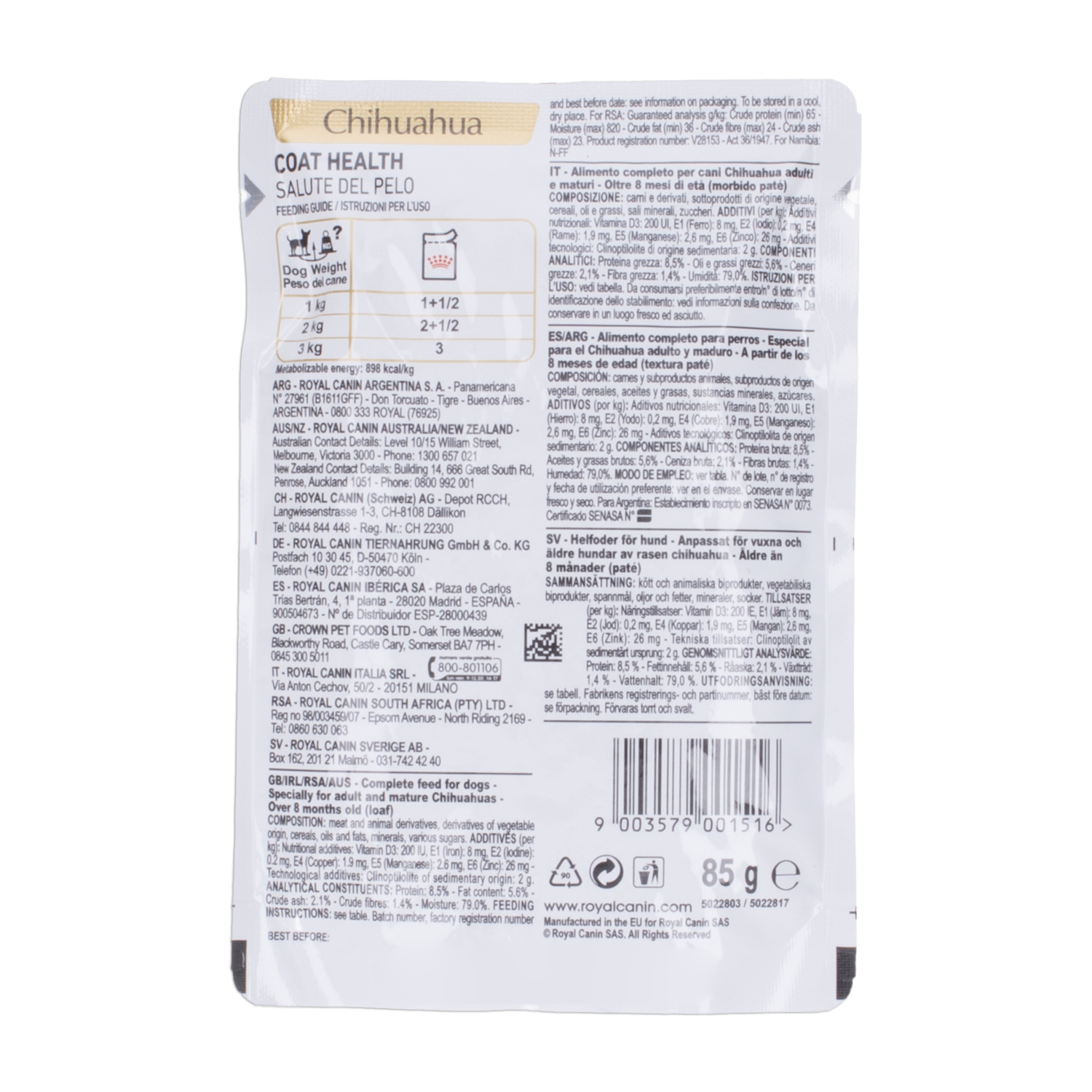 Alimento Para Perros Chihuahua Adult ROYAL CANIN 85 G