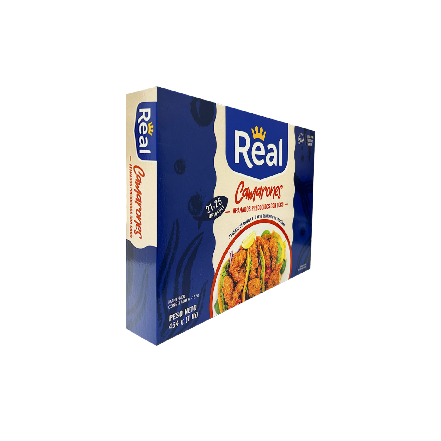 Camarones Apanados Con Coco Precocidos Y Congelados REAL 454 G