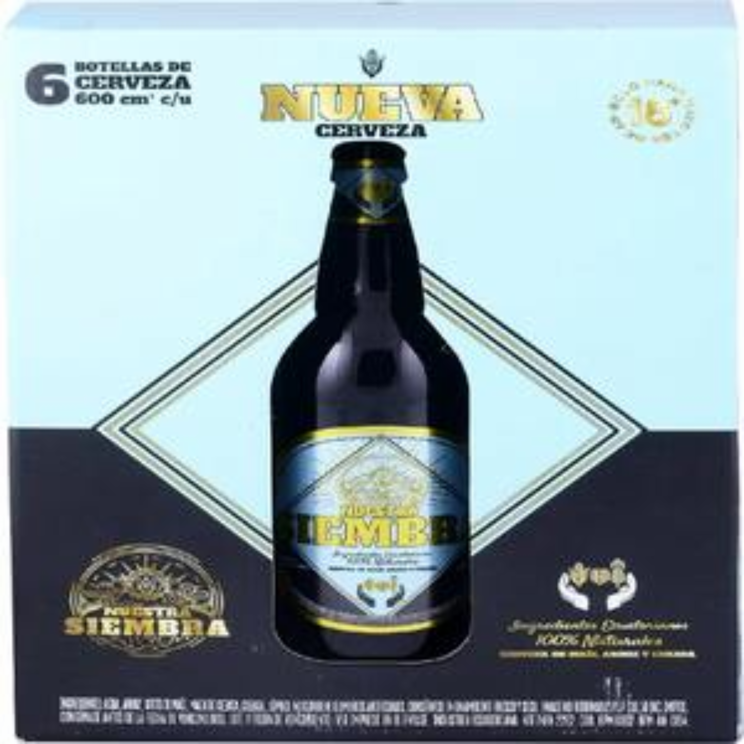 Cerveza Lager NUESTRA SIEMBRA 6×600 Ml