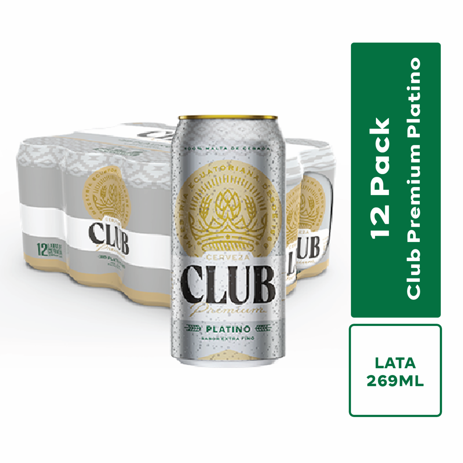 Cerveza Premium Platino CLUB 12 X 355 ML