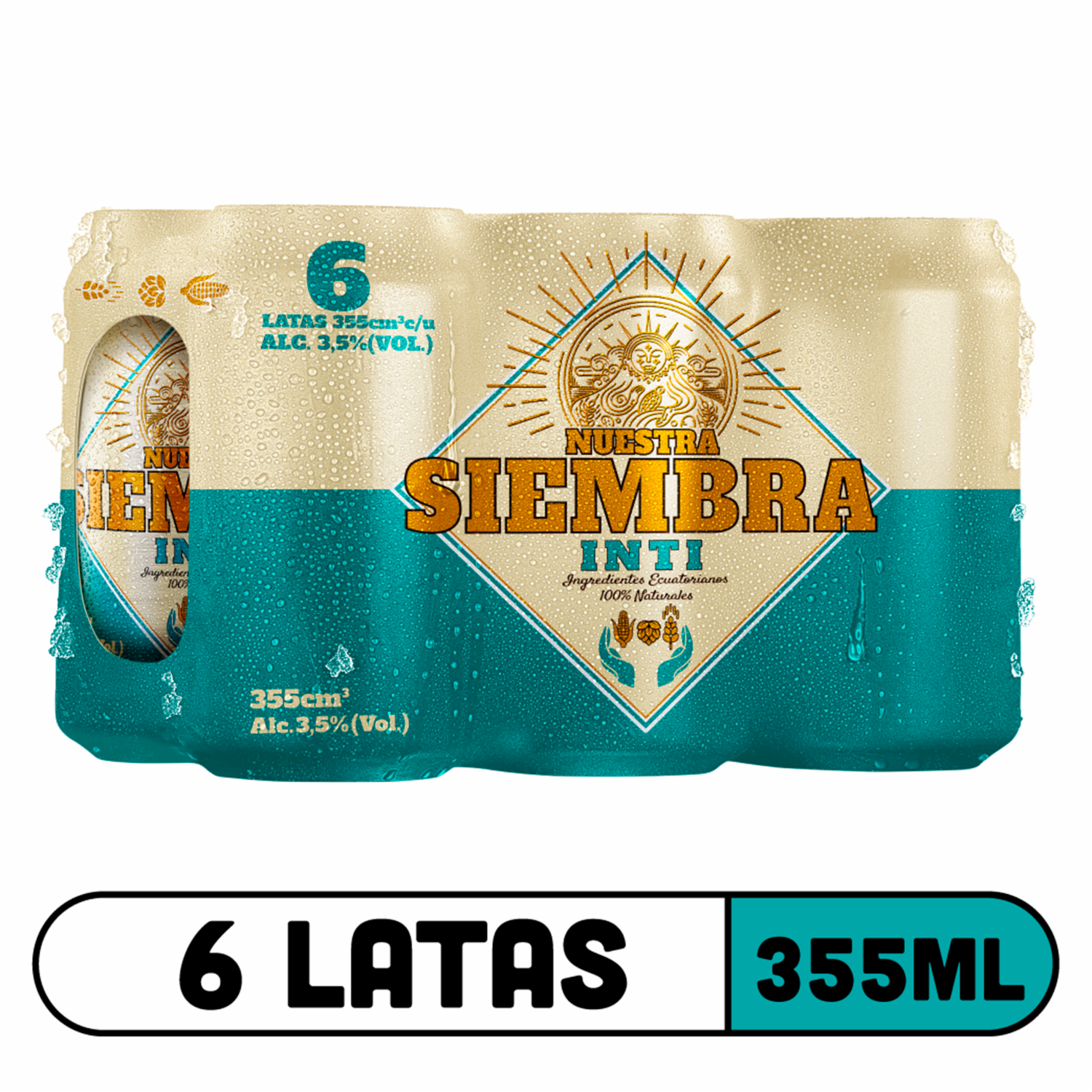 Cerveza En Lata NUESTRA SIEMBRA 6 X 355 Ml