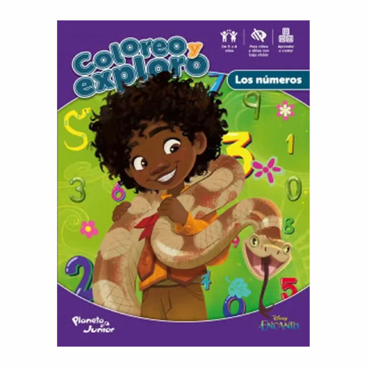 Libro Coloreo Y Exploro Los Números Encanto PLANETA 26 Páginas