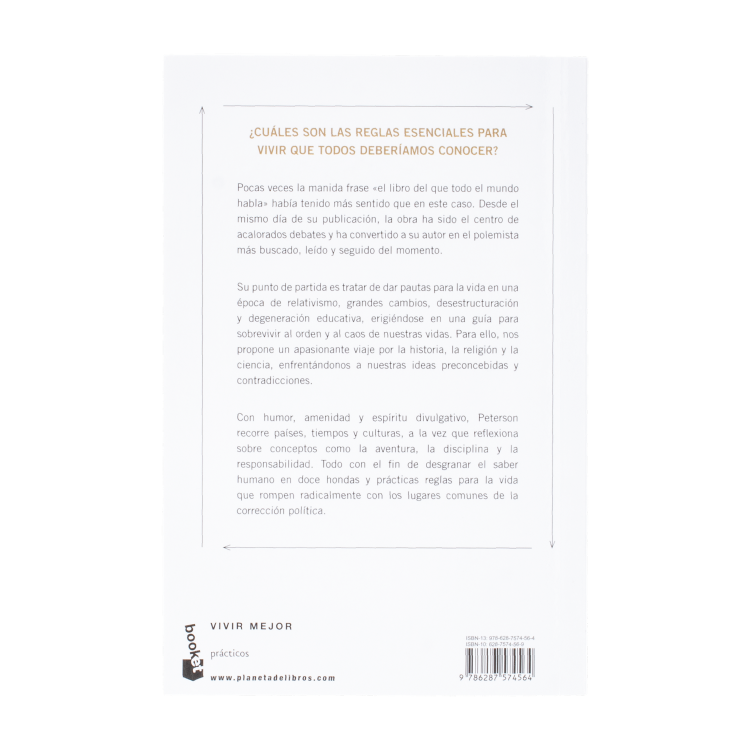 Libro 12 Reglas Para Vivir MR.BOOKS 510 Páginas