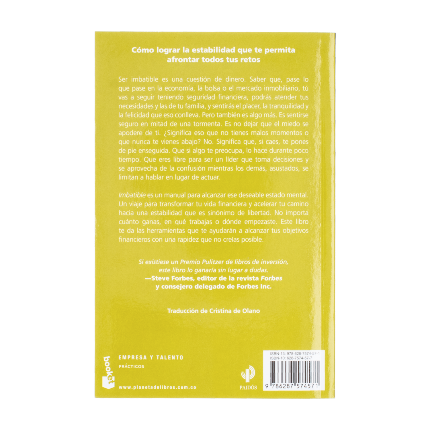 Libro Inquebrantabale MR.BOOKS 272 Páginas