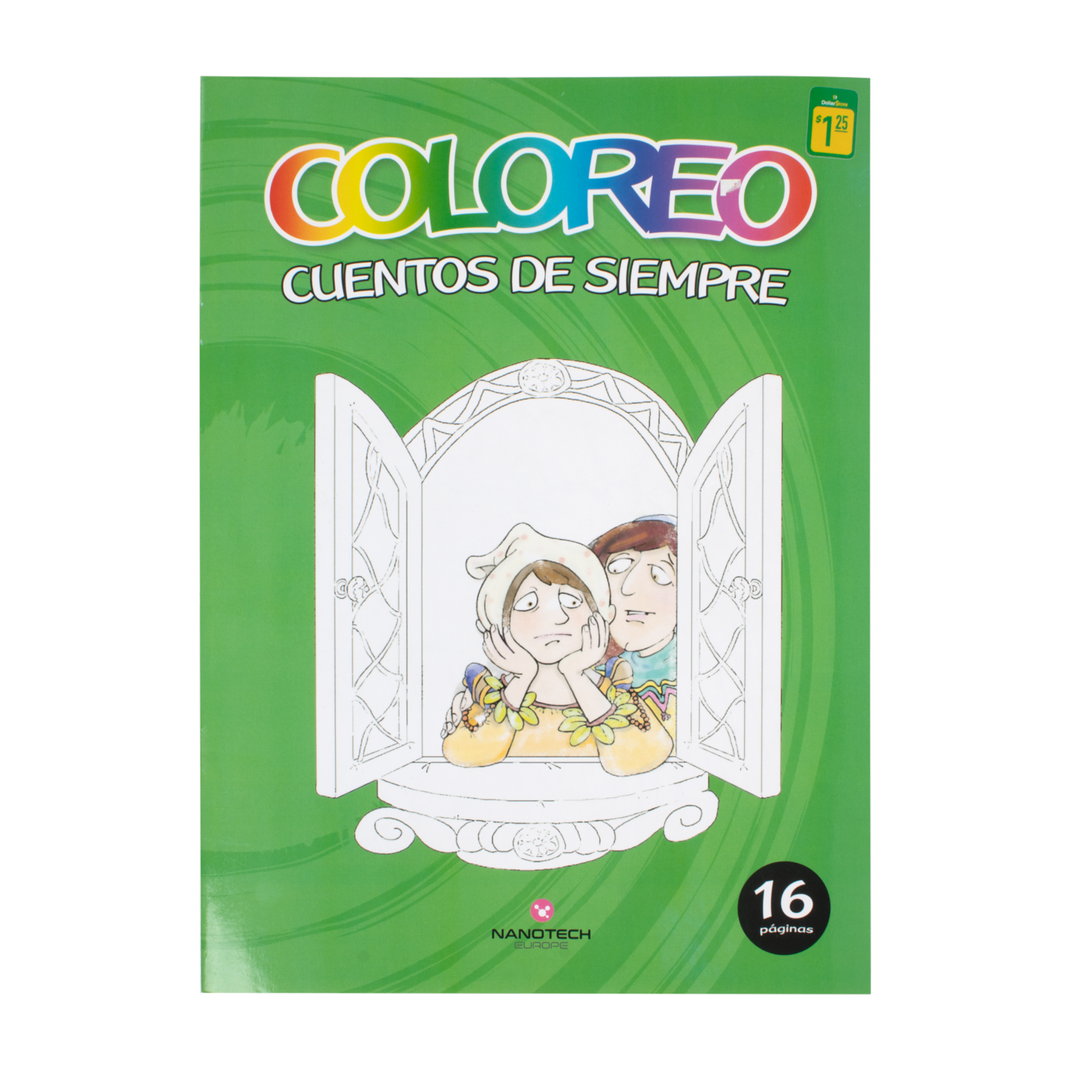 Libro Infantil Coloreo Cuentos De Siempre Verde CONECTA 16 Páginas