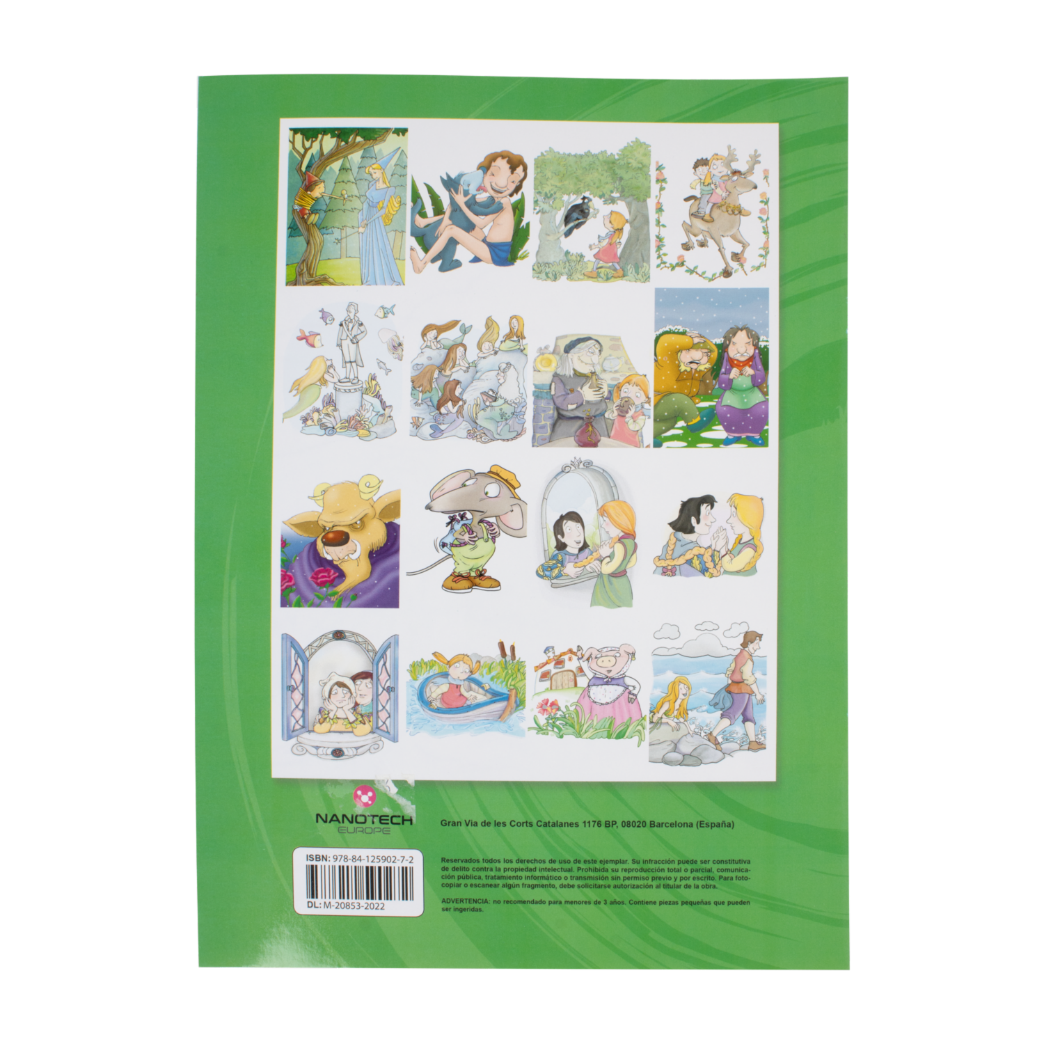 Libro Infantil Coloreo Cuentos De Siempre Verde CONECTA 16 Páginas