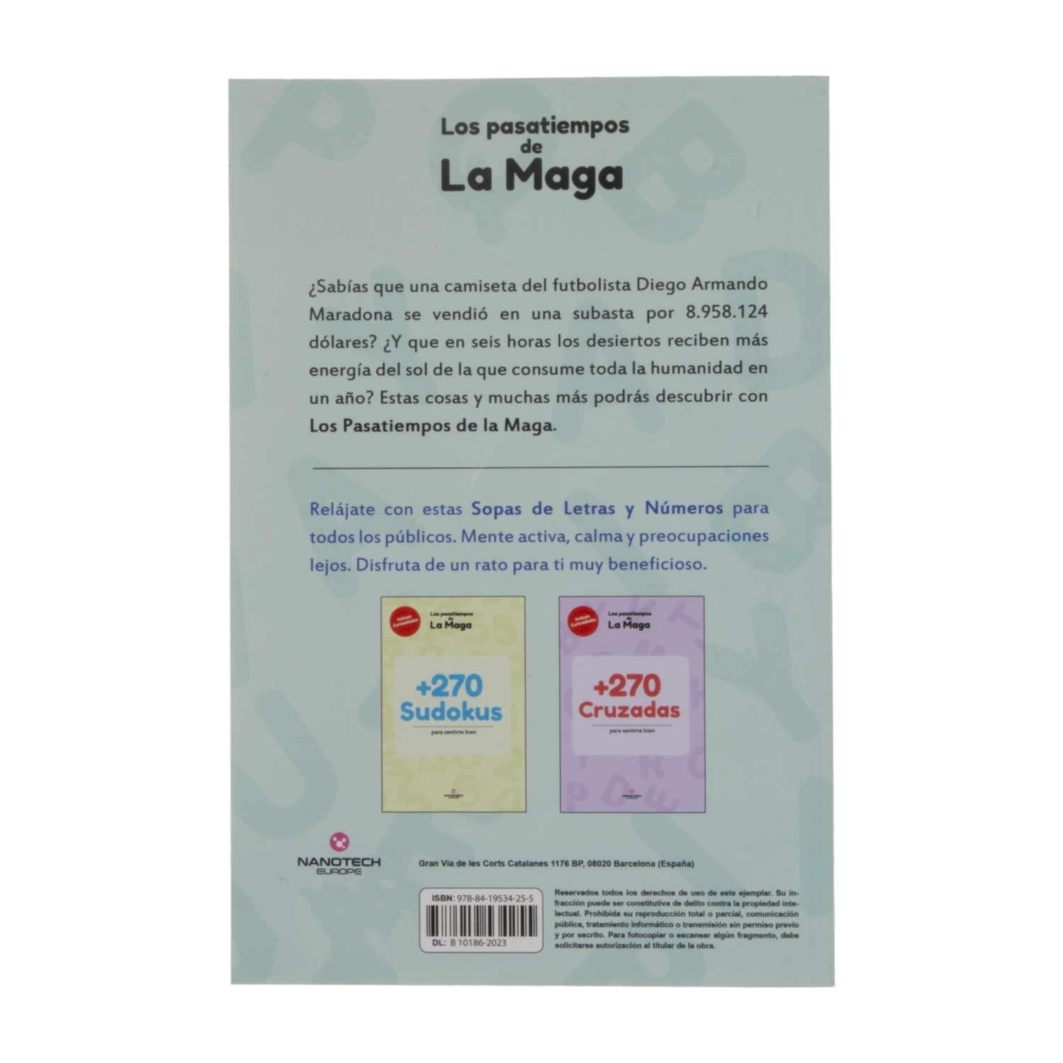 Libro Los Pasatiempos De La Maga Más 270 Sopas De Letras Y Números MR.BOOKS 320 Páginas