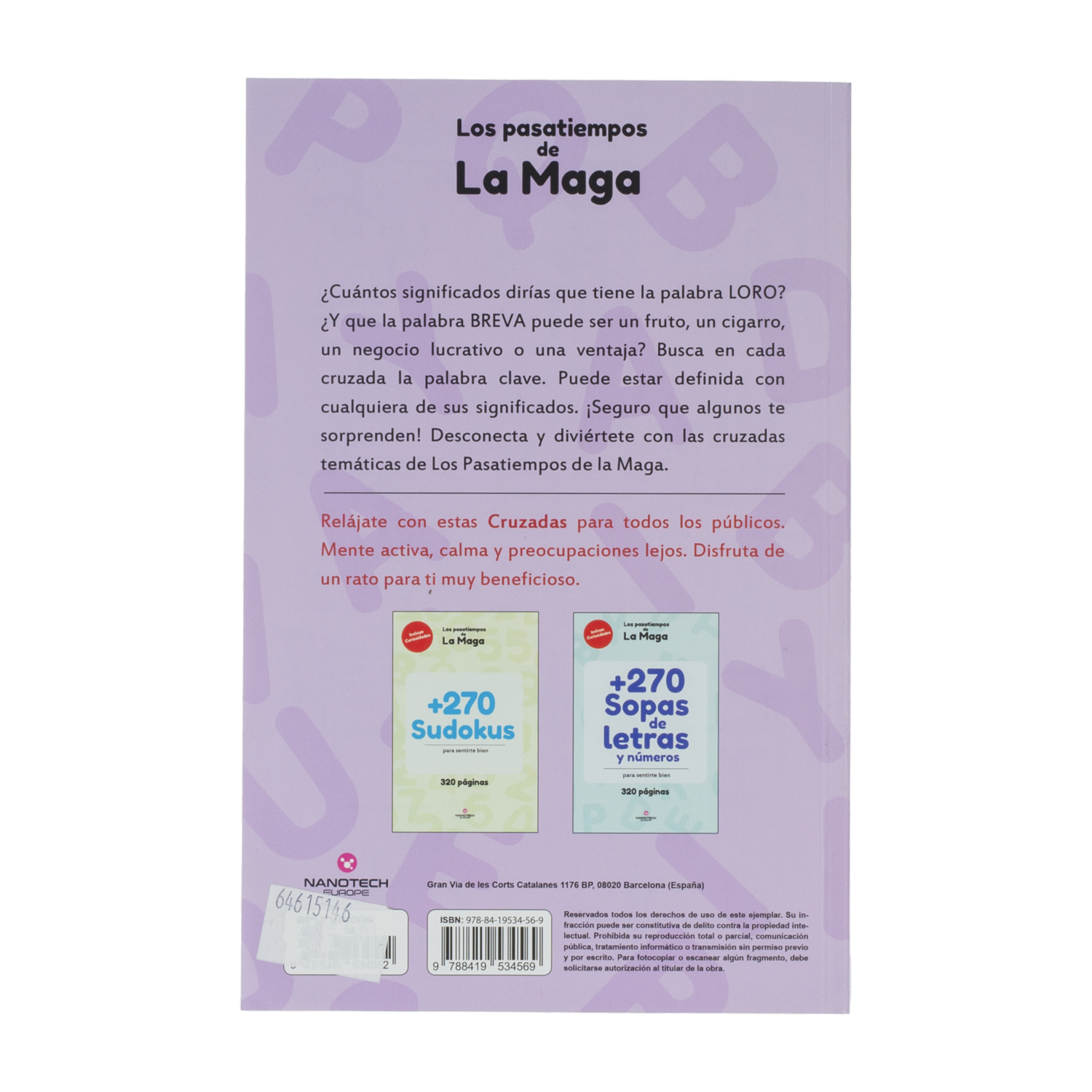 Libro Los Pasatiempos De La Maga Más 290 Cruzadas MR.BOOKS 320 Páginas