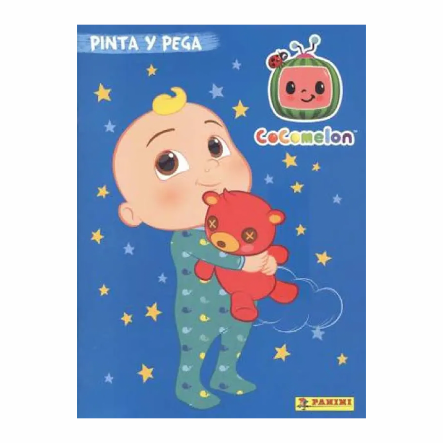Libro Coco melón – Pinta Y Pega – Infantil En Gran Formato PANINI 25 Páginas