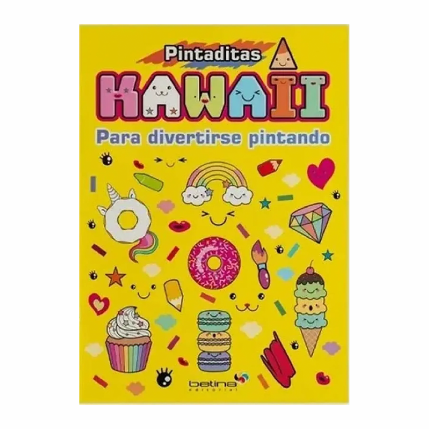 Libro Pintaditas Kawaii BETINA EDITORIAL 45 Páginas