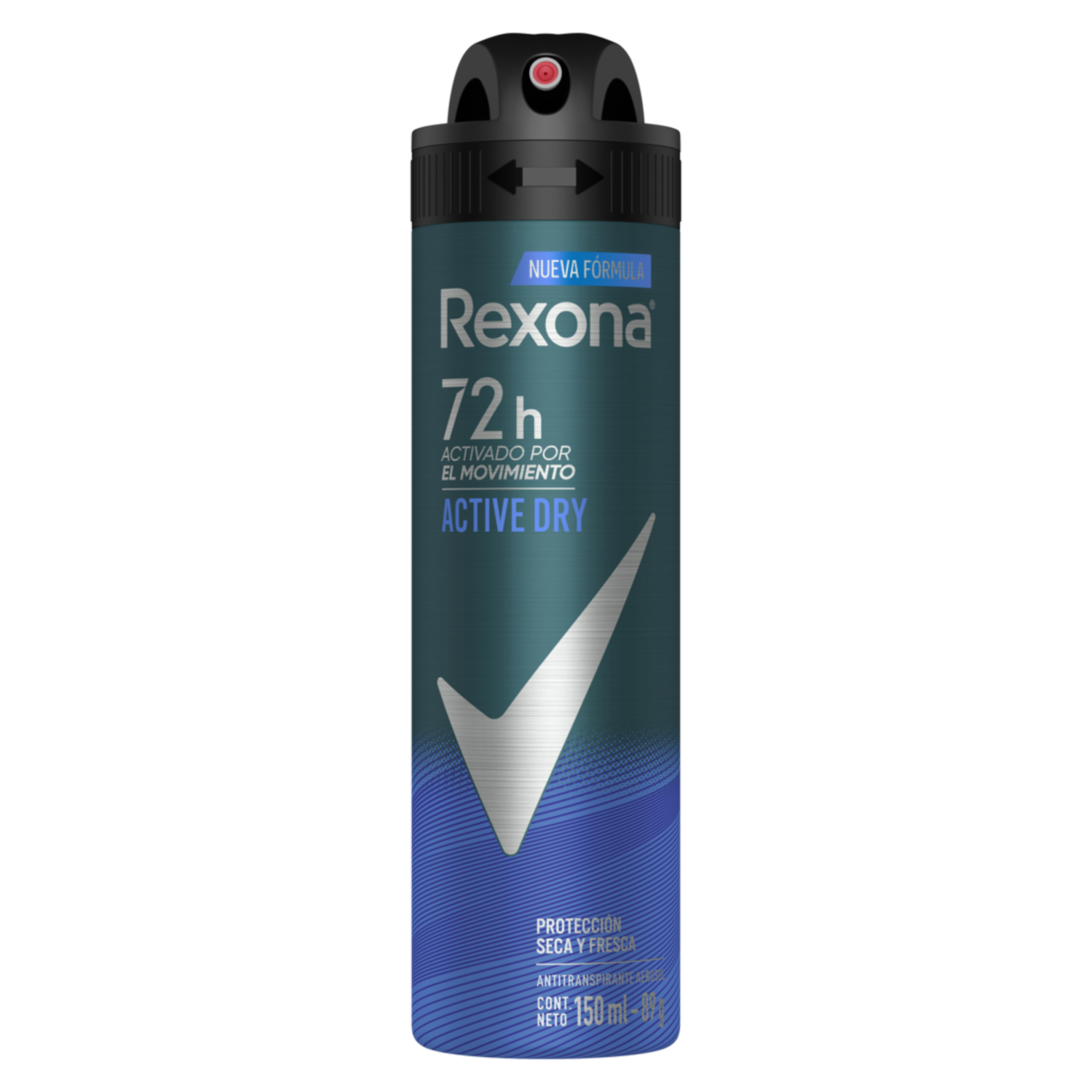 Desodorante En Aerosol Para Caballero Active Dry REXONA 150 Ml