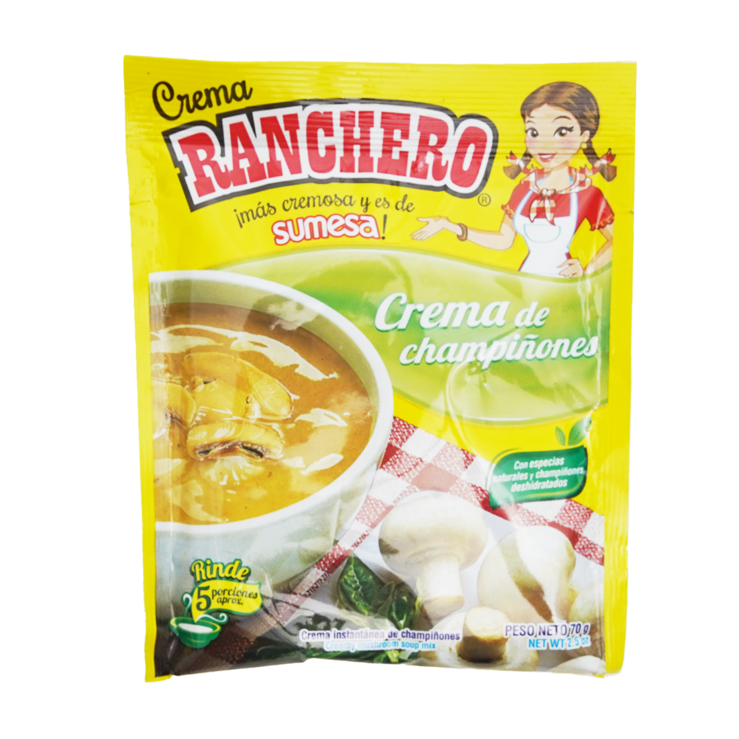 Crema Instantánea De Champiñones RANCHERO 70 G