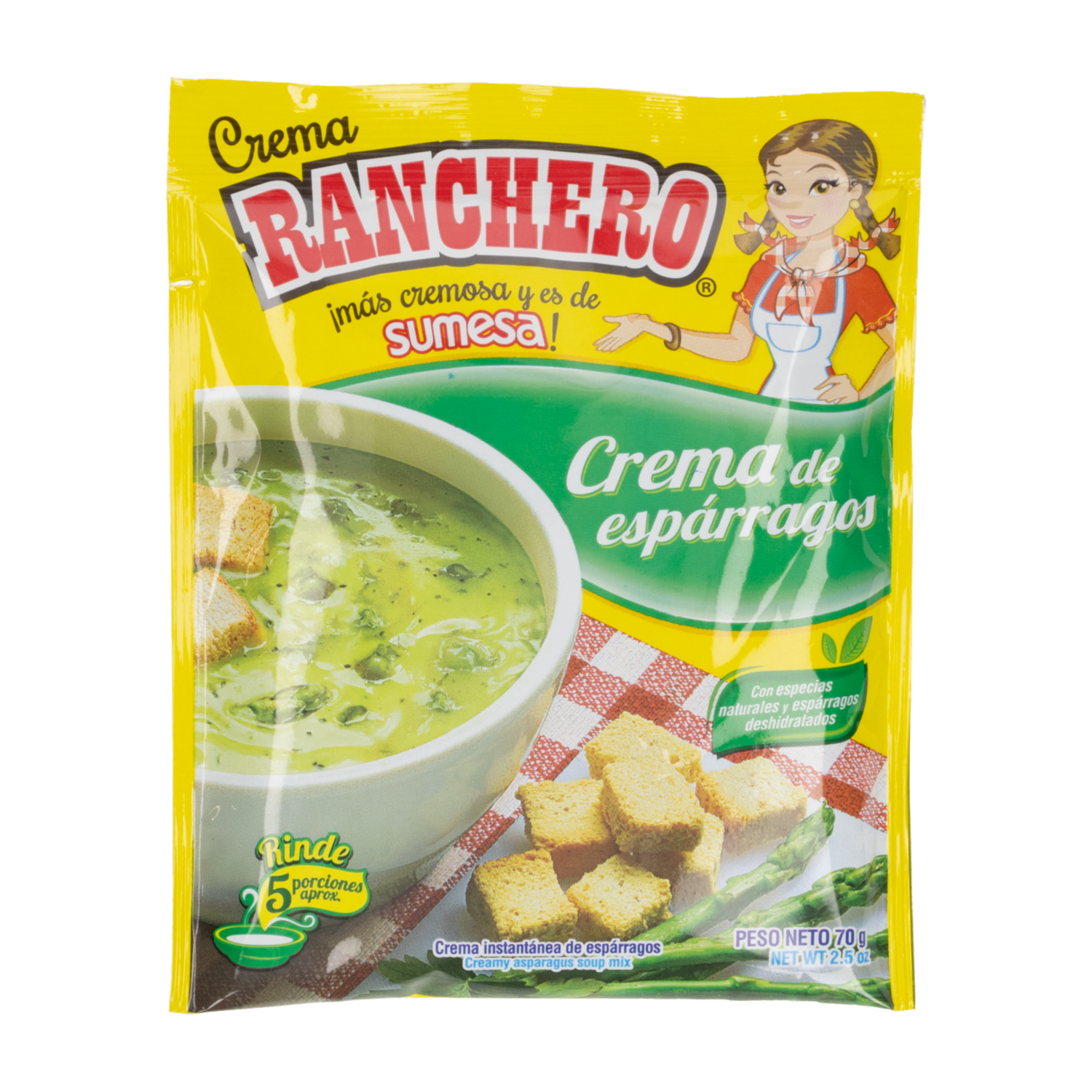 Crema Instantánea De Espárragos RANCHERO 70 G