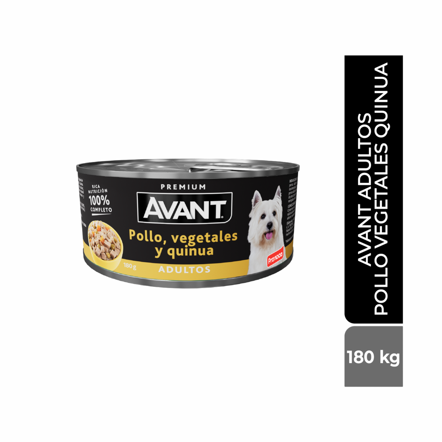 Alimento Húmedo Para Perros Adultos Sabor A Pollo Vegetales Y Quinua AVANT 180 G