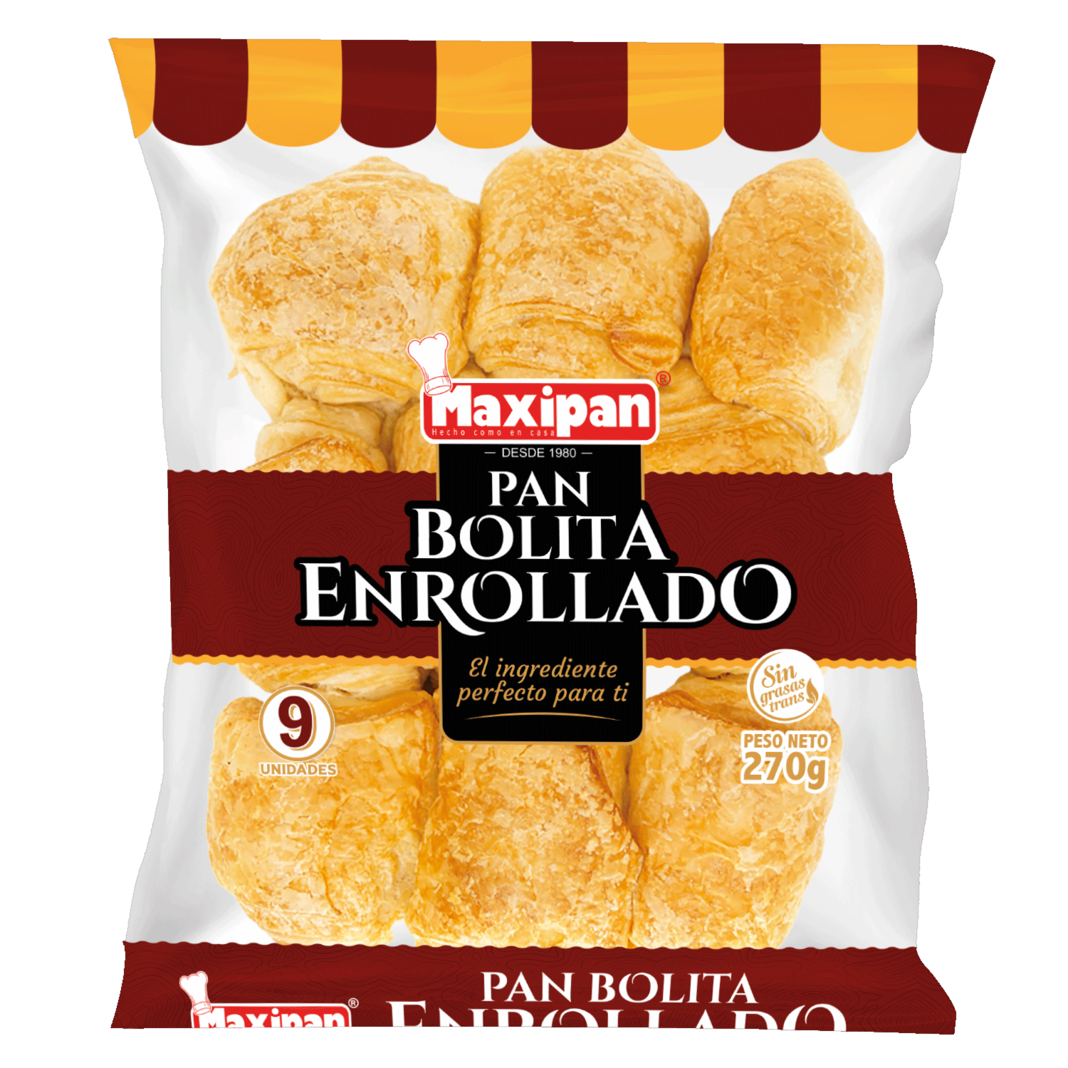Pan Bolita Enrollada MAXIPAN 270 G