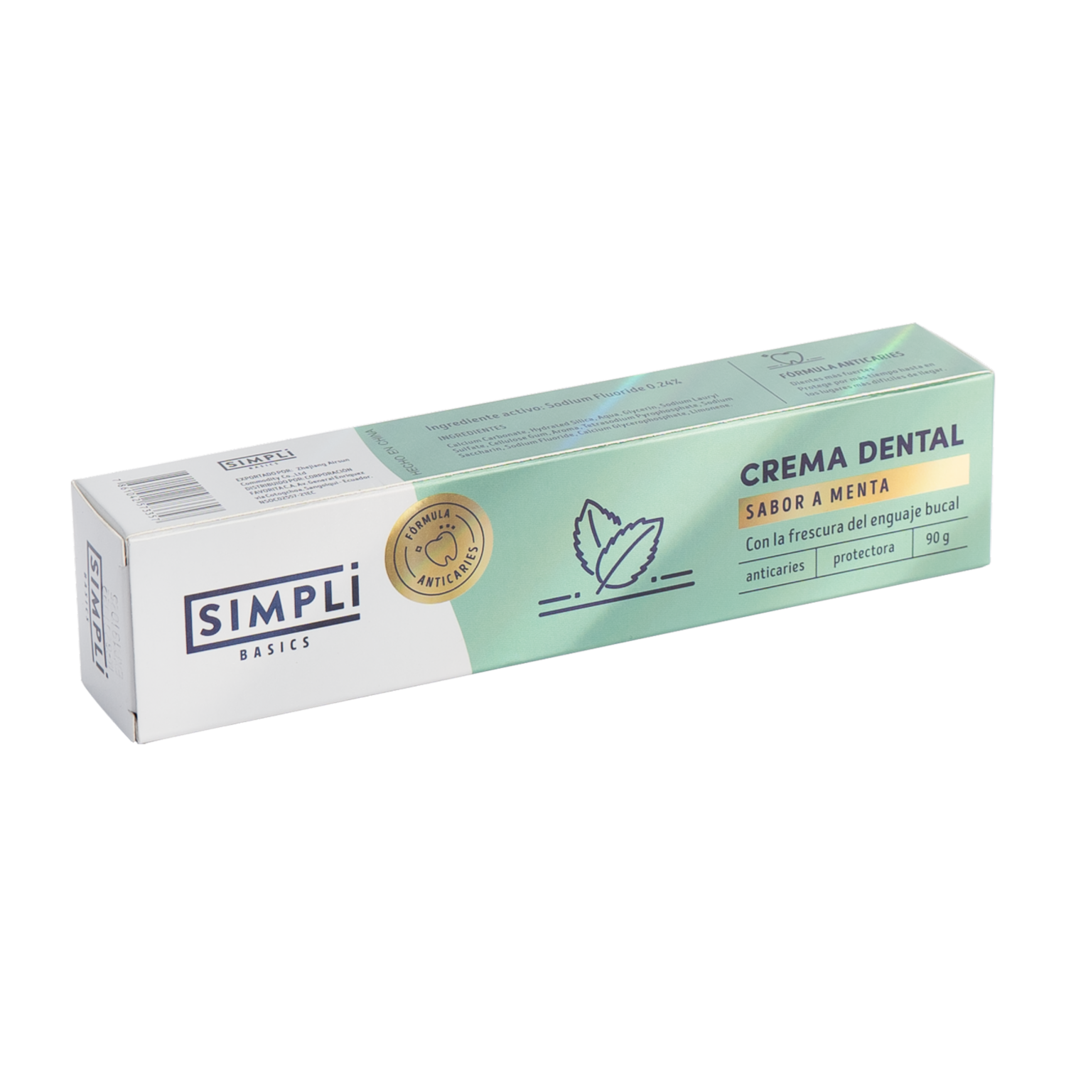 Pasta Dental Sabor A Menta SIMPLI 90 G