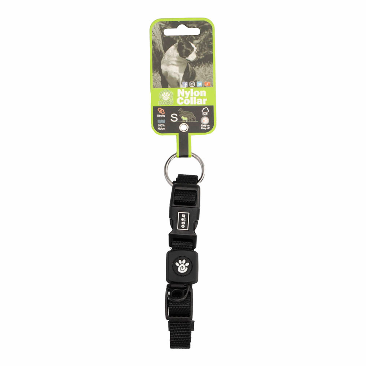 Collar Para Mascota Anillo Negro DOCO Pequeño