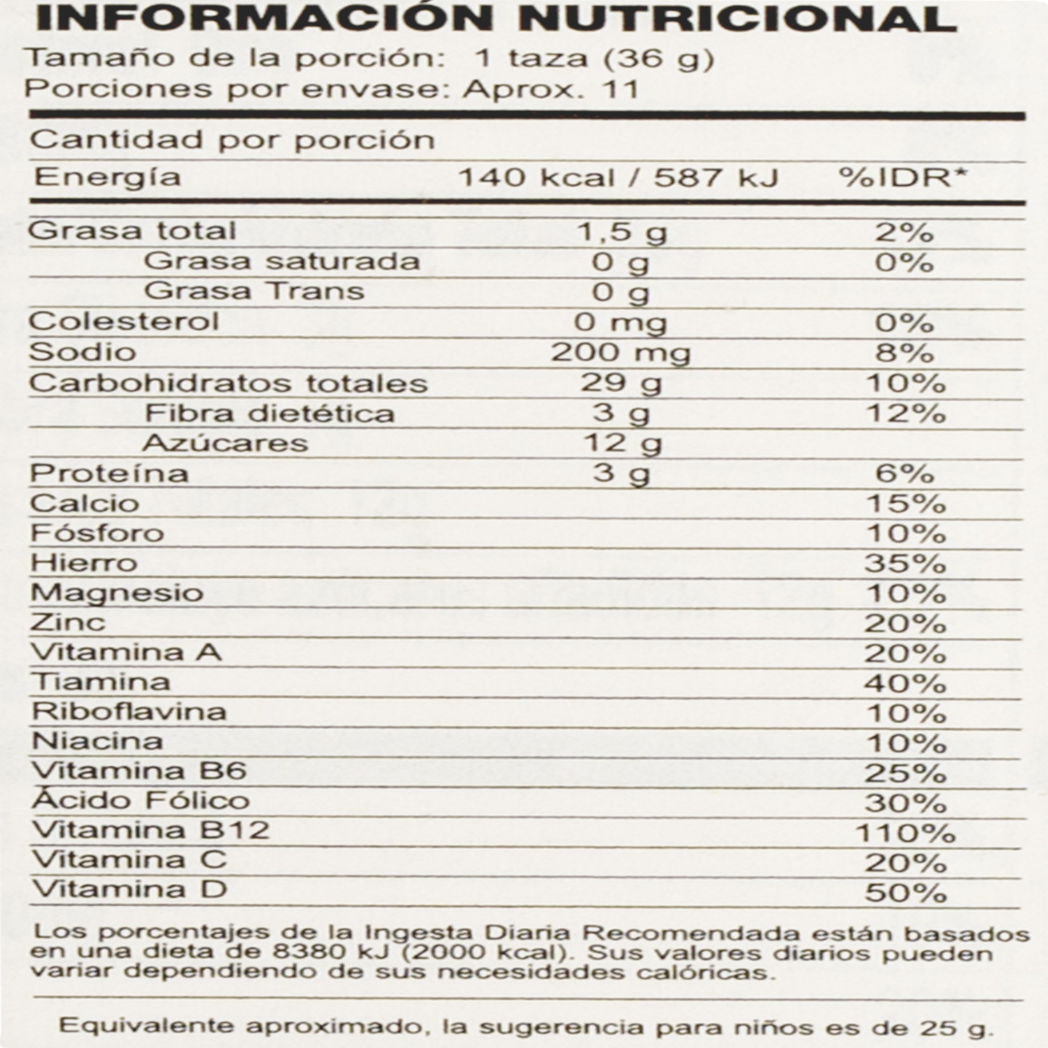 Cereal De Avena Integral CHEERIOS 382 G