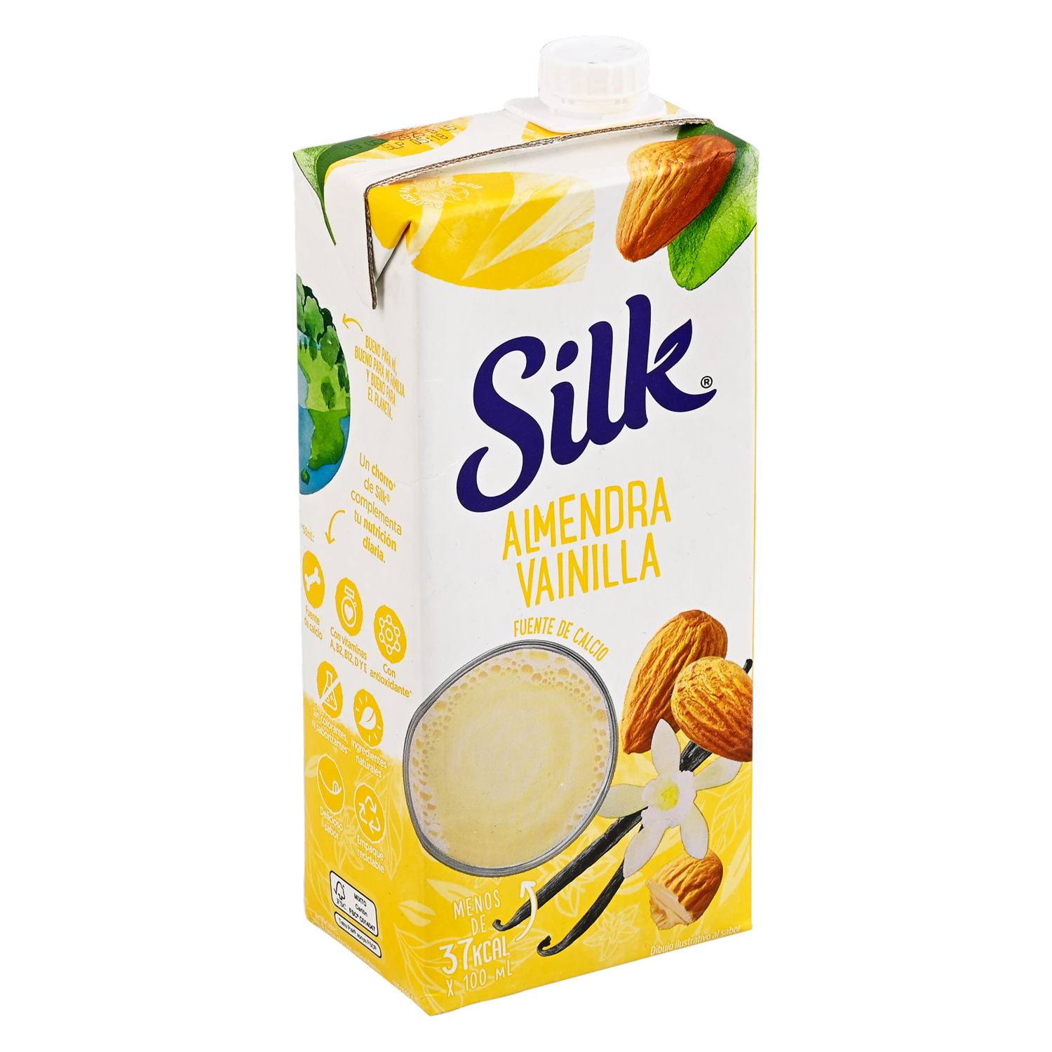 Bebida De Almendras De  Y Vainilla Sin Gluten SILK Tetrapak