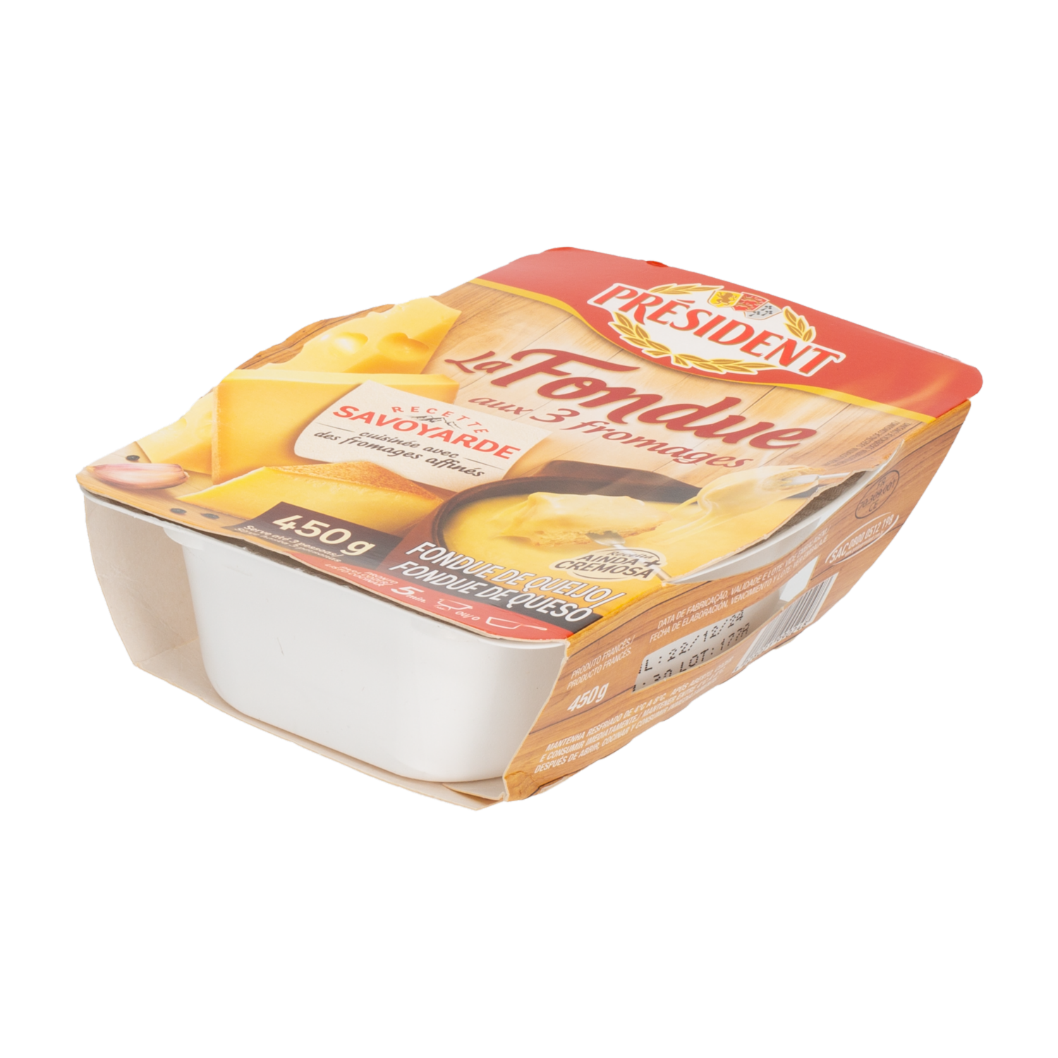 Fondue Tres Quesos PRÉSIDENT 450 G